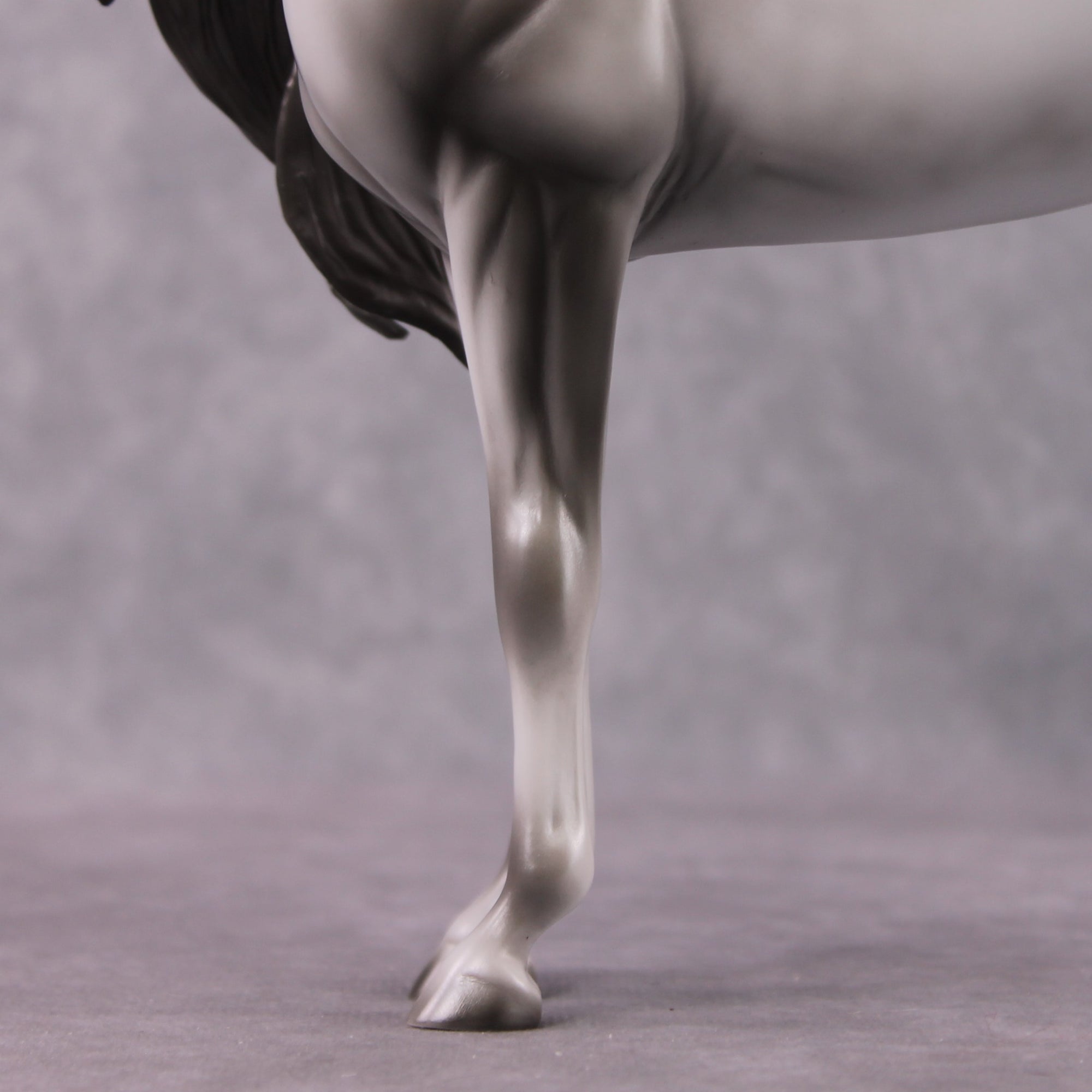 "The Scottish Unicorn" SAMPLE Extreme Dappled Silver &amp; Pearl Drop Head Unicorn Deco Andalusian By Ashley Palmer