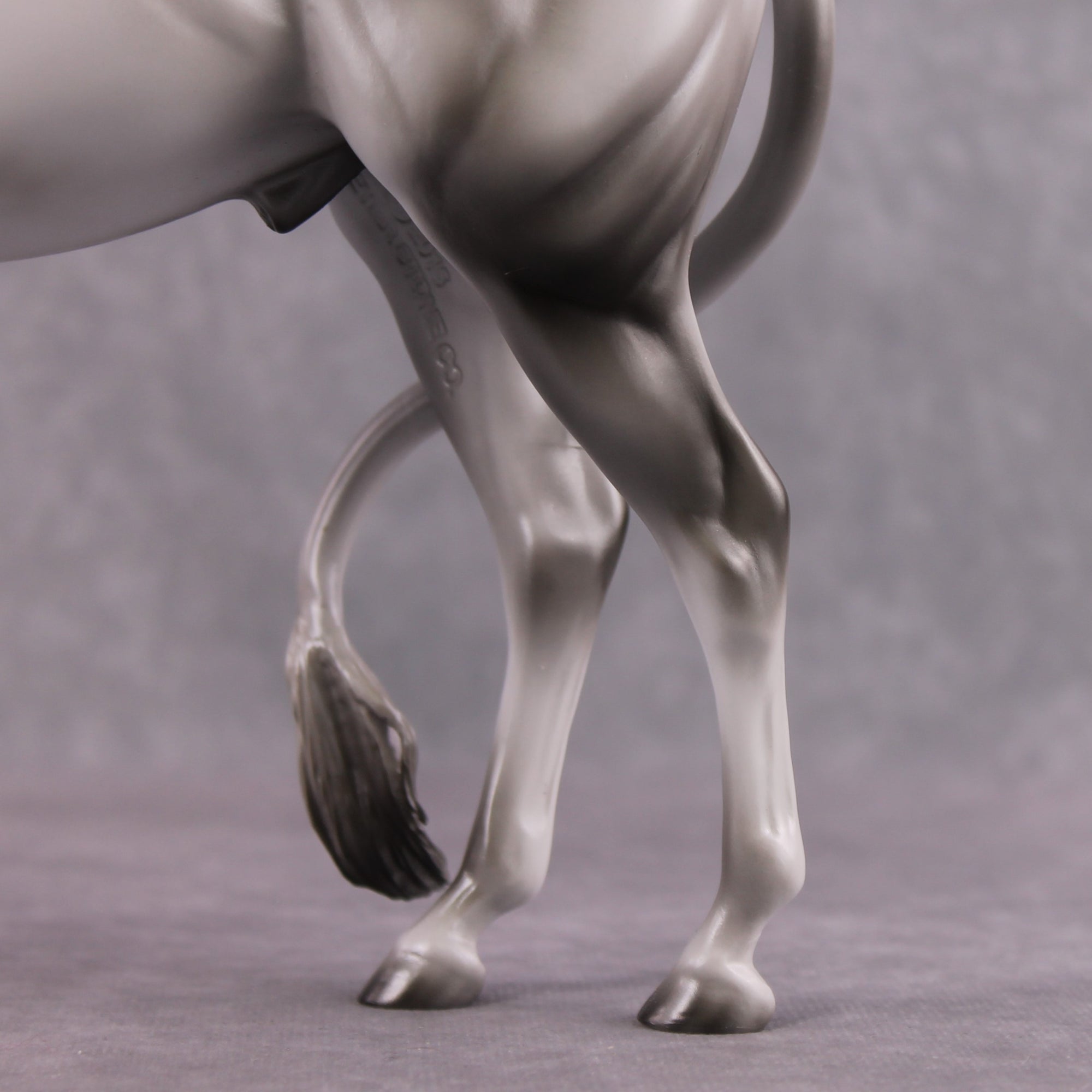 "The Scottish Unicorn" SAMPLE Extreme Dappled Silver &amp; Pearl Drop Head Unicorn Deco Andalusian By Ashley Palmer