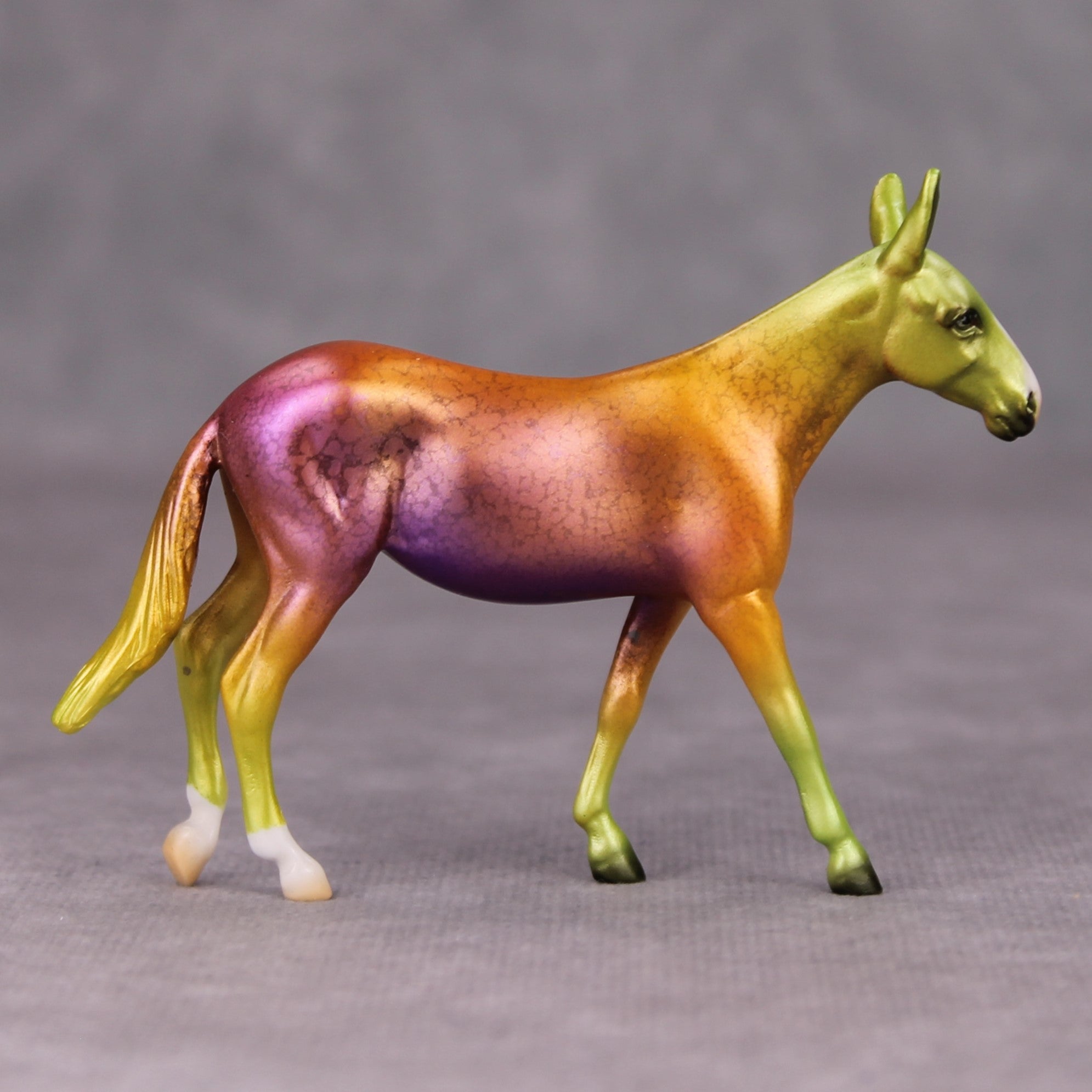 On The Other Side OOAK Halloween Colors Multicolor Deco Mule Chip By Jess Hamill MM24