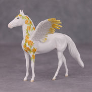 Ardor OOAK Yellow Floral Pegasus Morgan Chip By Andrea Thomason MM24 MHP Auction Piece