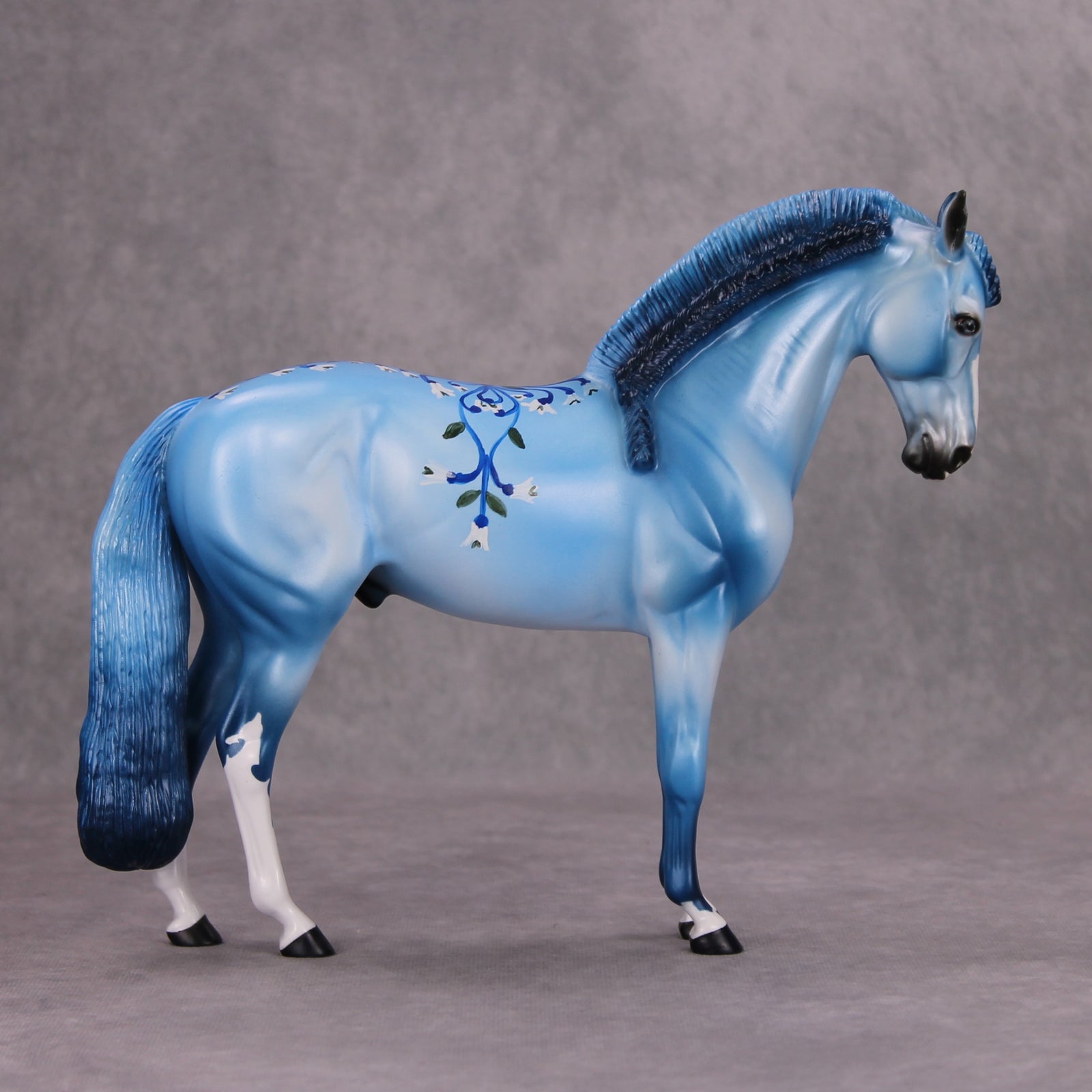 Sullivan OOAK Blue Floral Andalusian By Dawn Quick MM24