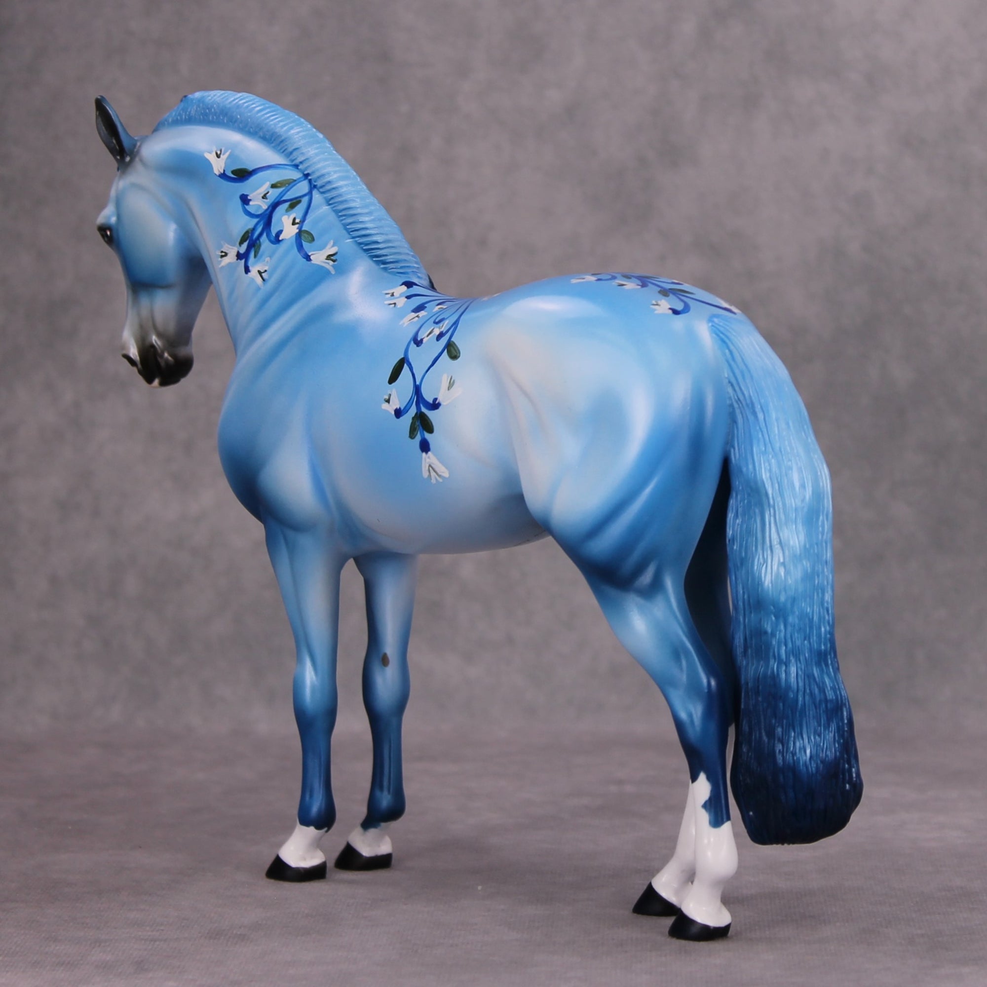 Sullivan OOAK Blue Floral Andalusian By Dawn Quick MM24