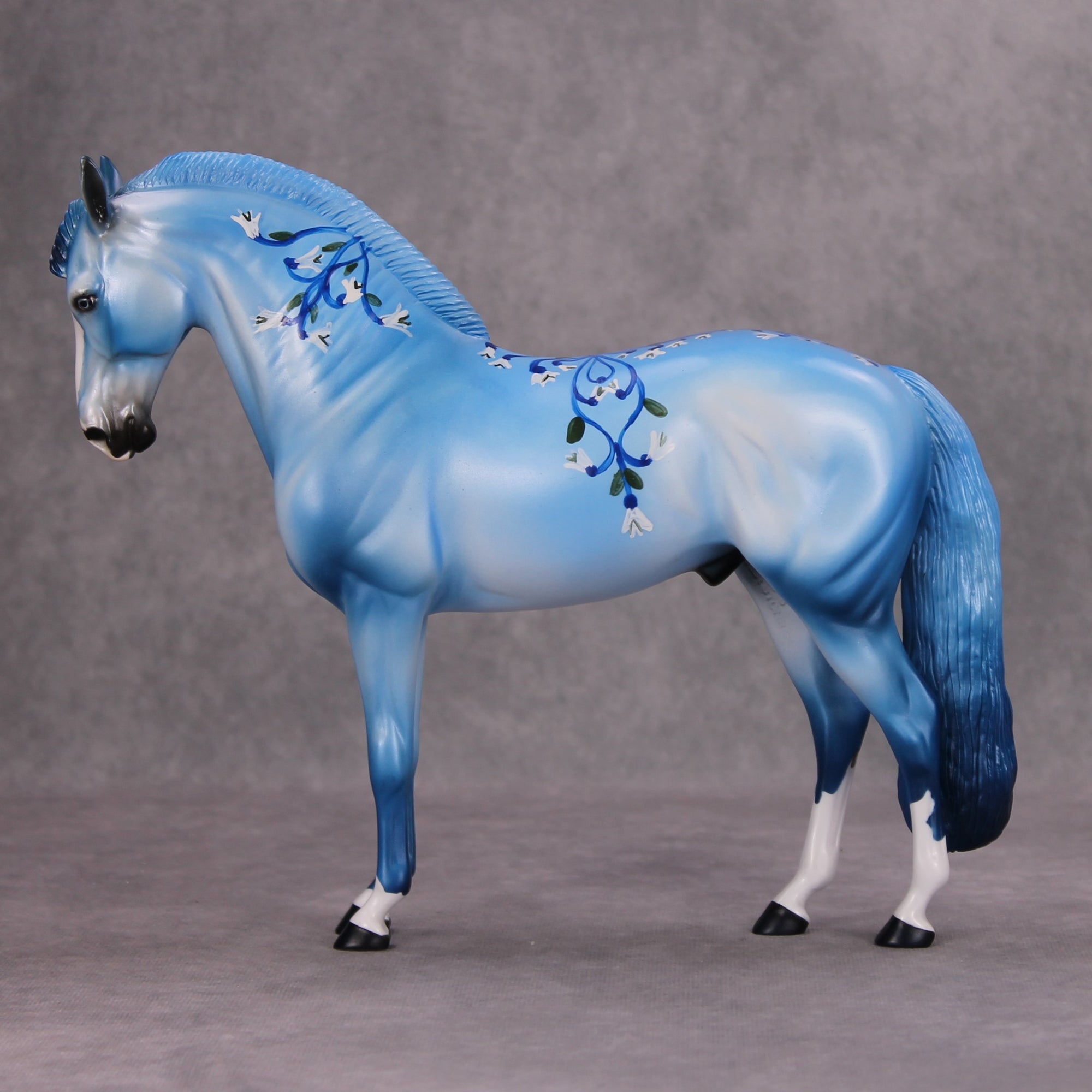Sullivan OOAK Blue Floral Andalusian By Dawn Quick MM24