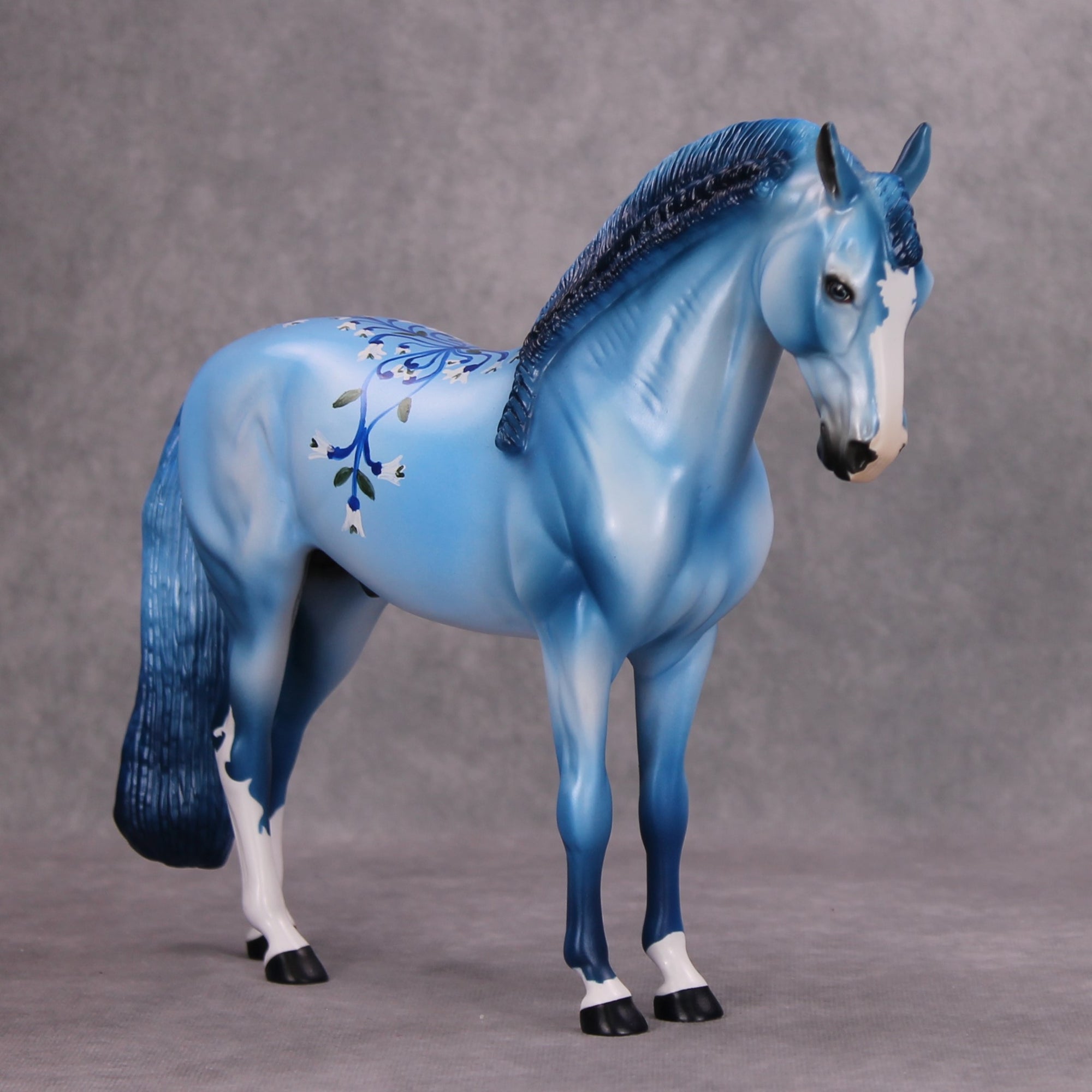 Sullivan OOAK Blue Floral Andalusian By Dawn Quick MM24