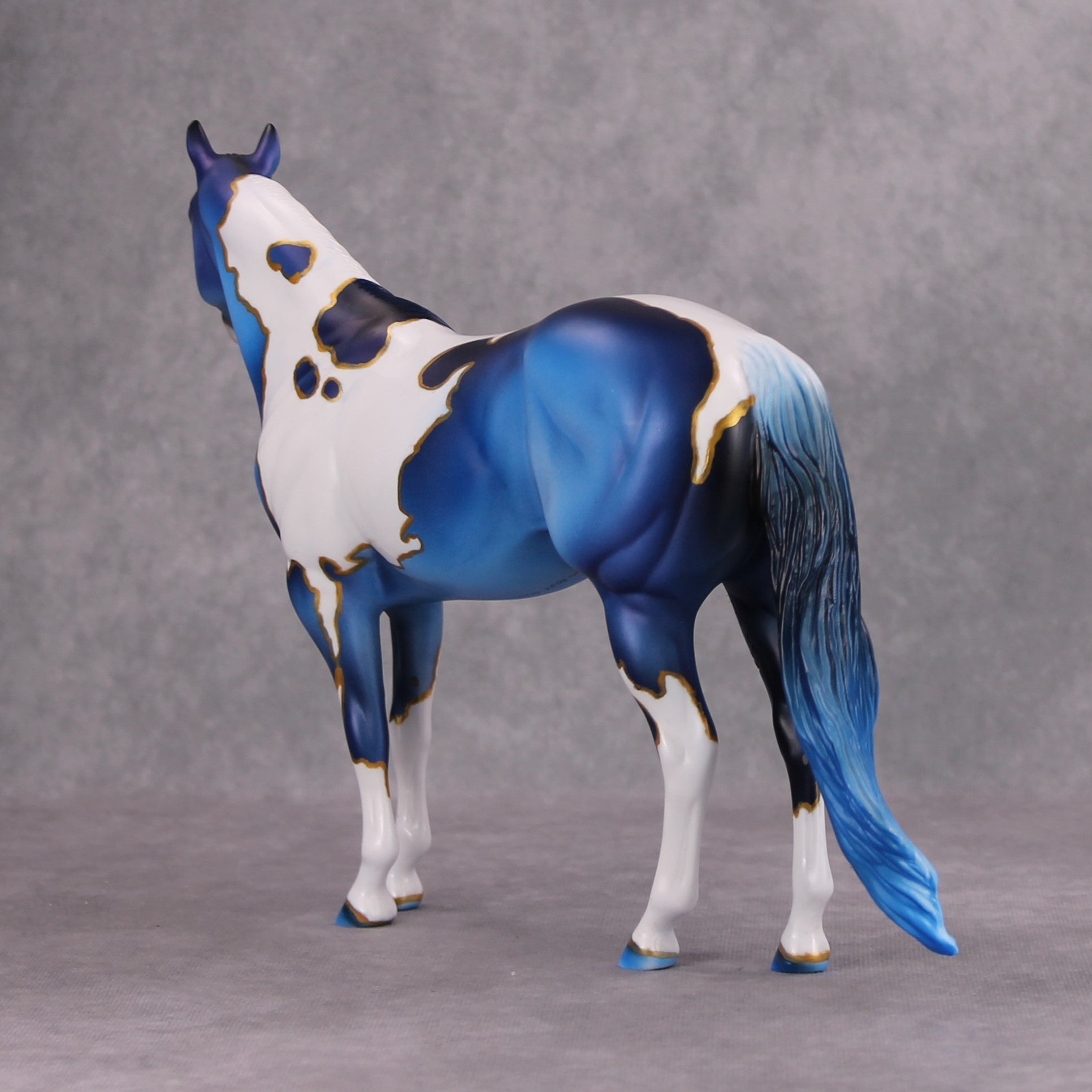 Gilded Age OOAK Deco Blue &amp; Gold ISH By Dawn Quick MM24