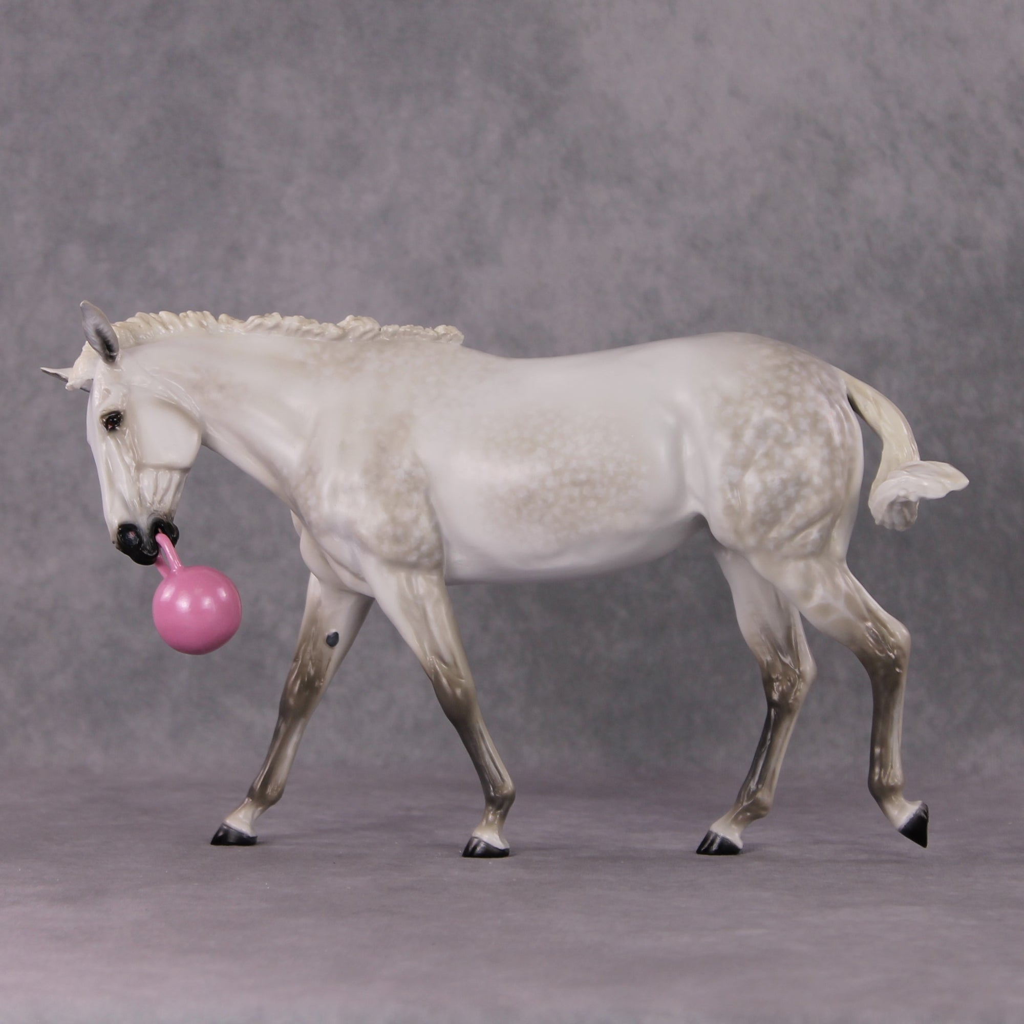 "Snow Angel" OOAK Pearly Dapple Grey EFCM Large Mule w Ball By Tiffany Purdy Best Offer