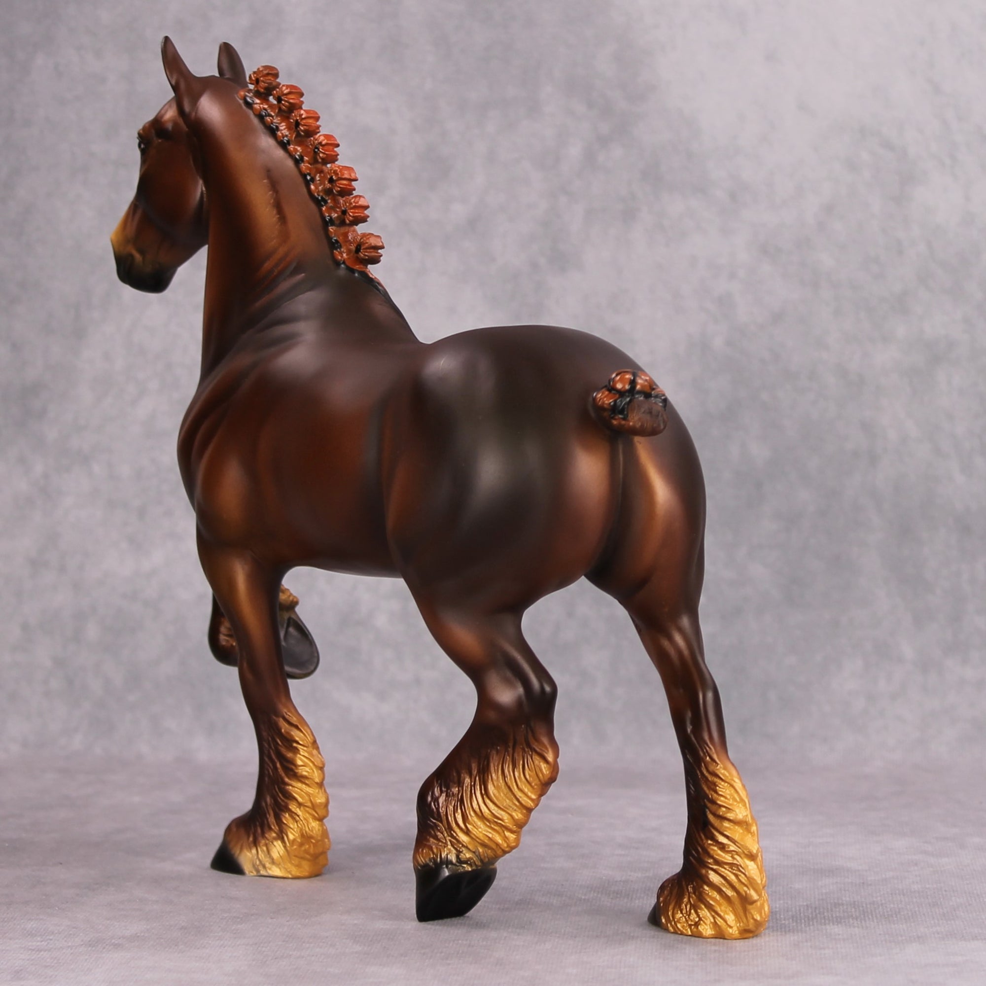 Don&#39;t Mess With Jason OOAK Chestnut Trotting Drafter By Dawn Quick MM24