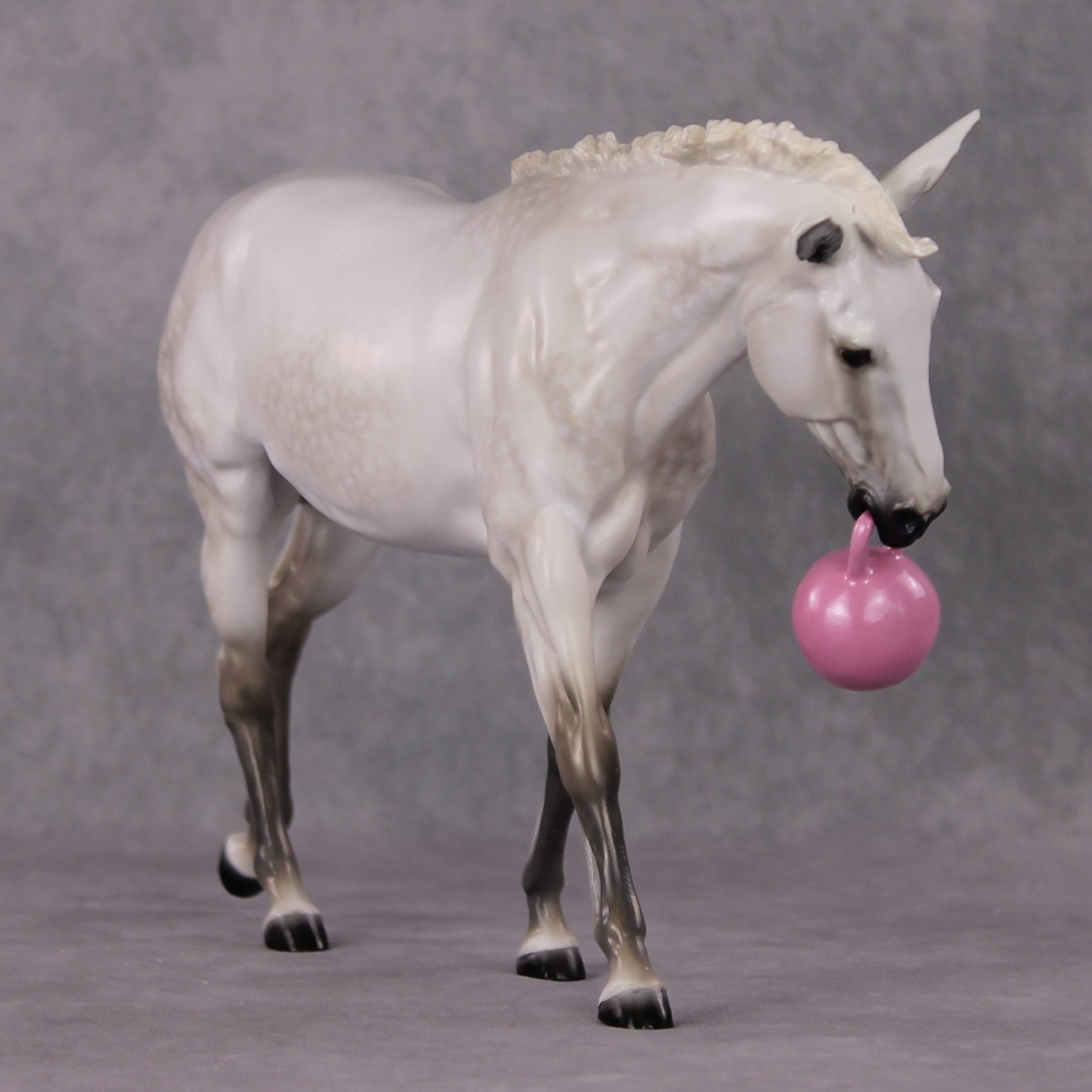 "Snow Angel" OOAK Pearly Dapple Grey EFCM Large Mule w Ball By Tiffany Purdy Best Offer
