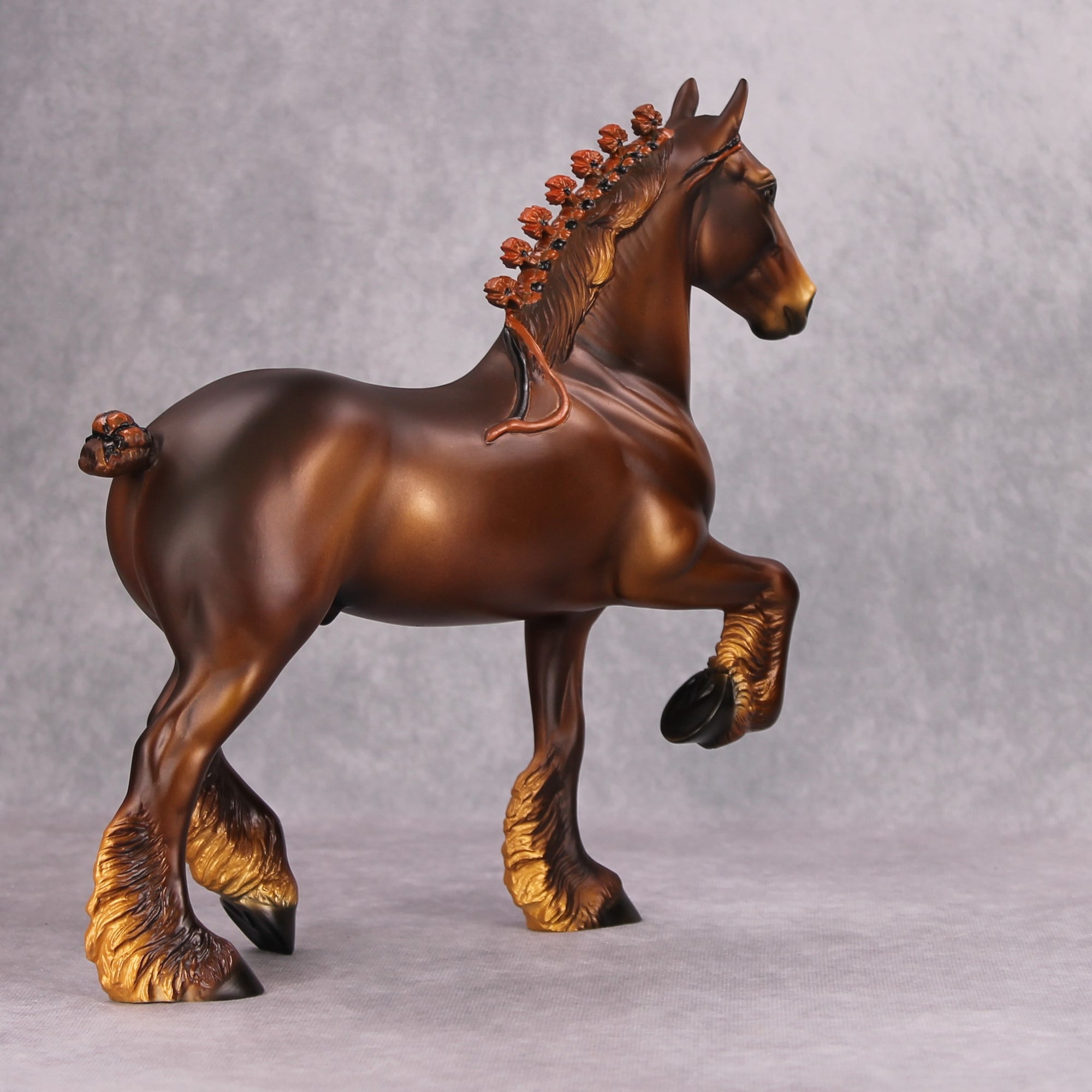 Don&#39;t Mess With Jason OOAK Chestnut Trotting Drafter By Dawn Quick MM24