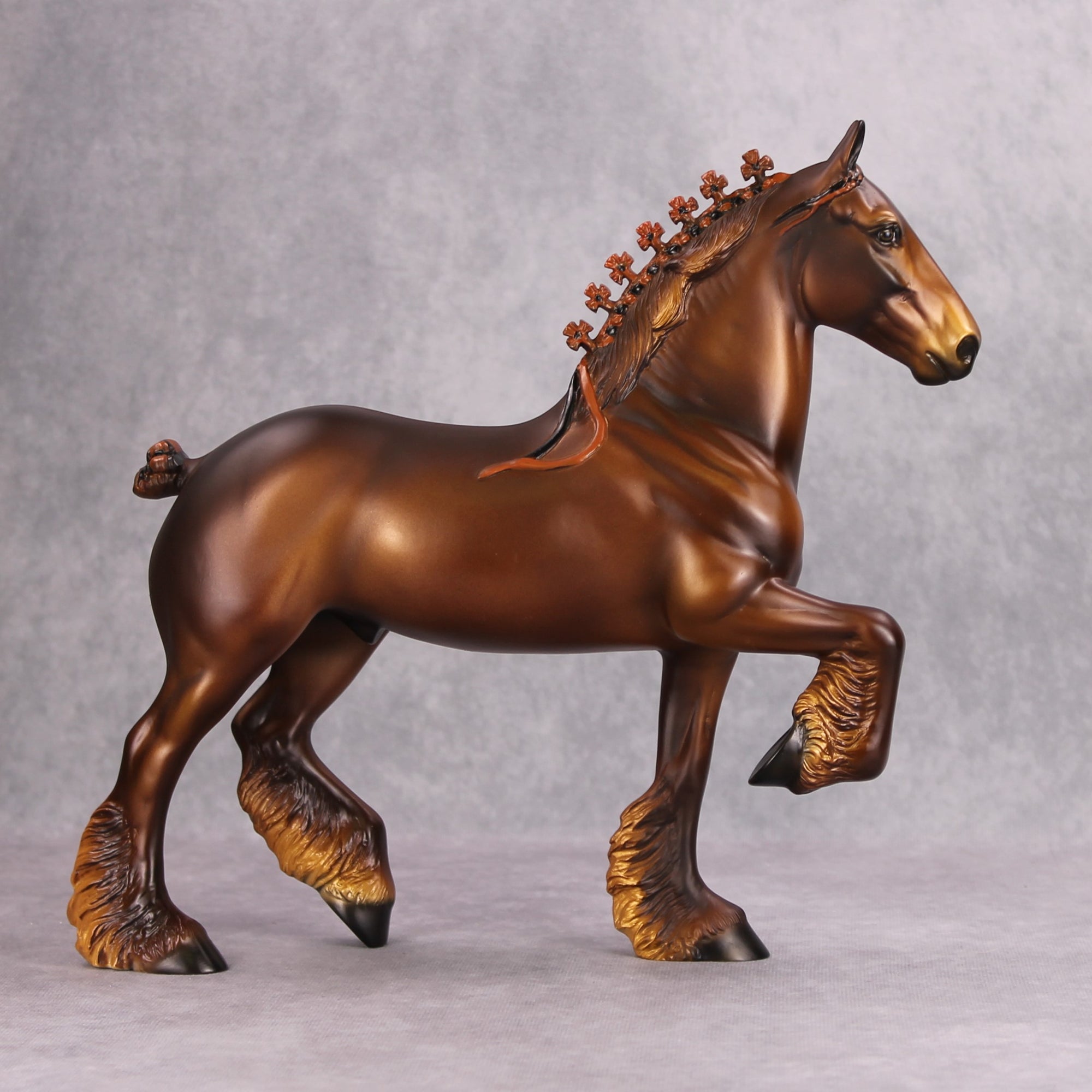 Don&#39;t Mess With Jason OOAK Chestnut Trotting Drafter By Dawn Quick MM24