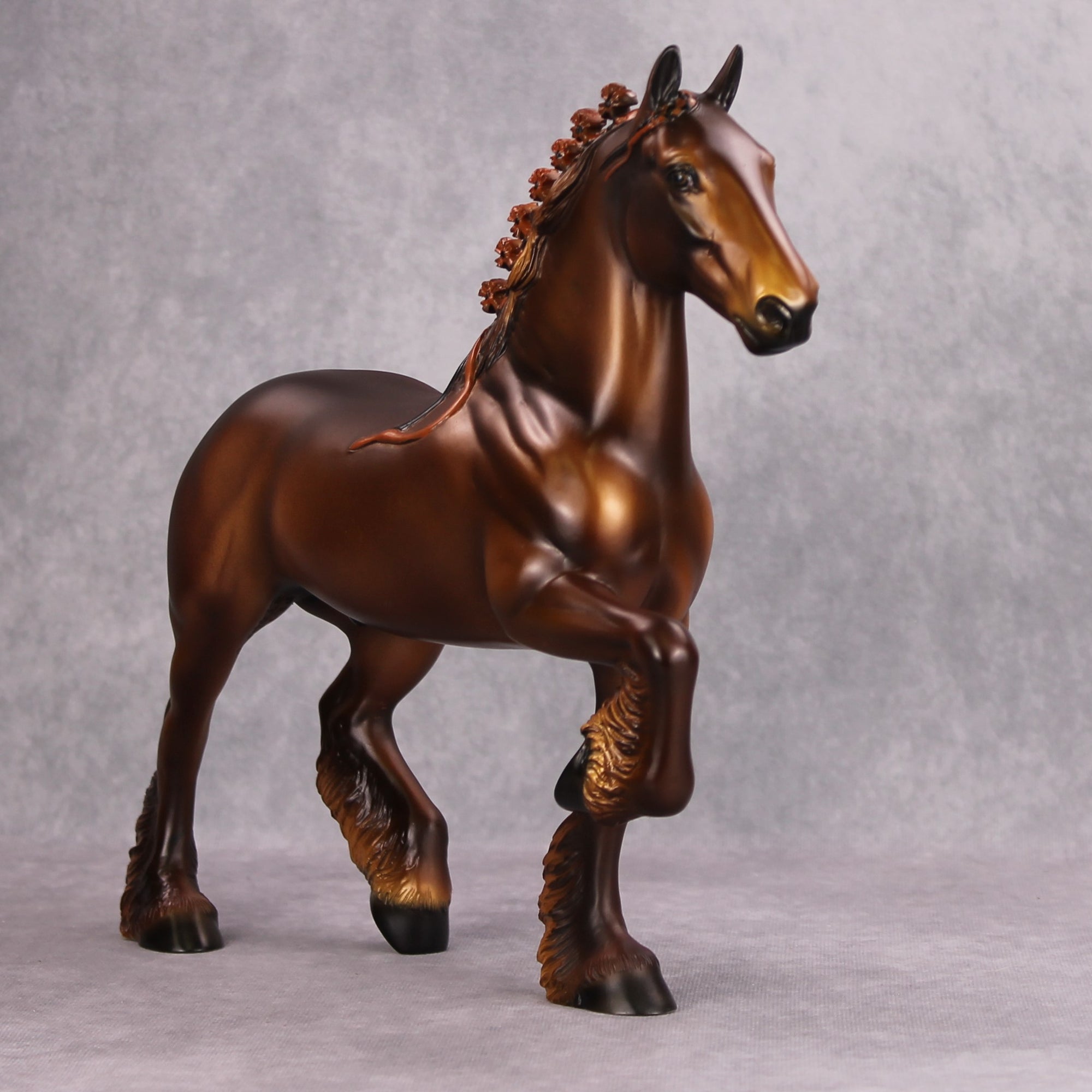 Don&#39;t Mess With Jason OOAK Chestnut Trotting Drafter By Dawn Quick MM24