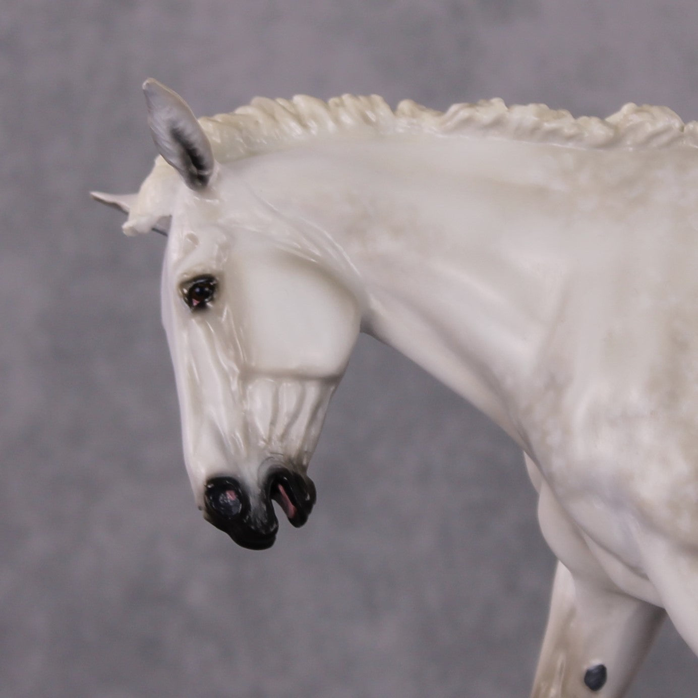 "Snow Angel" OOAK Pearly Dapple Grey EFCM Large Mule w Ball By Tiffany Purdy Best Offer