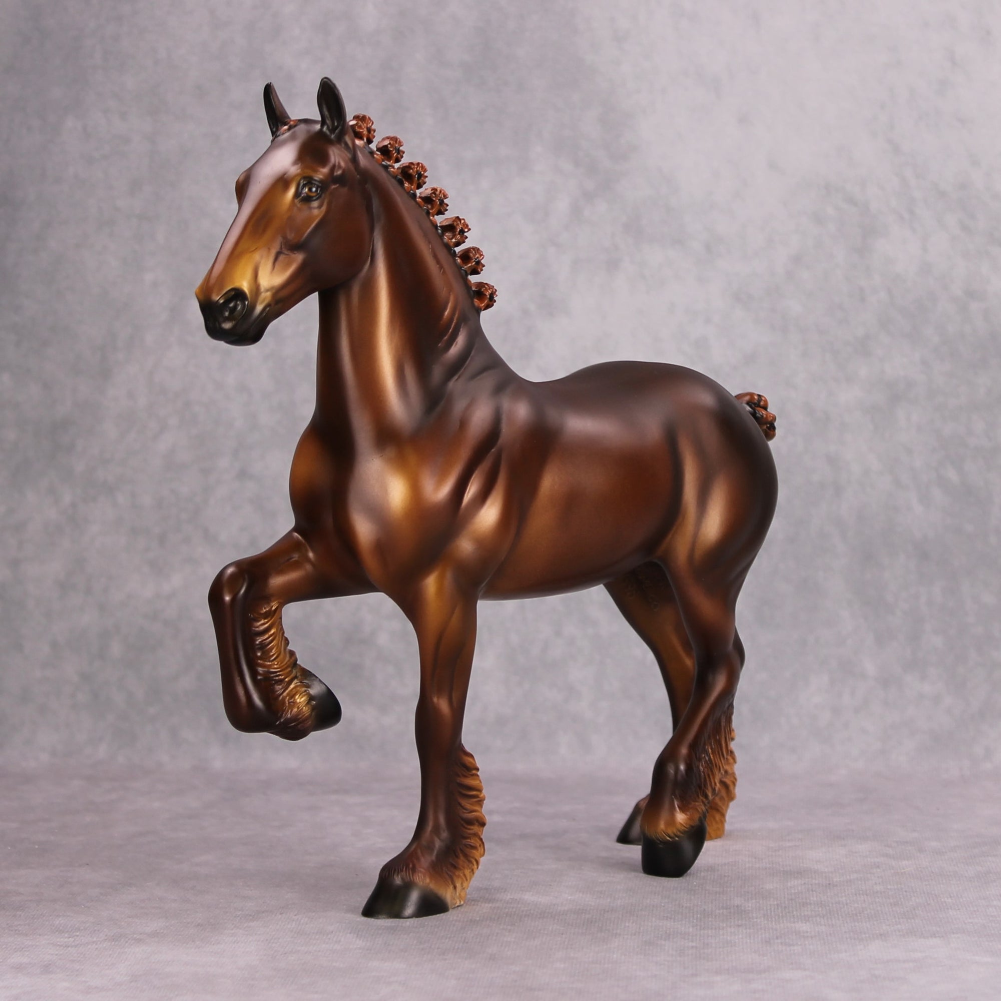 Don&#39;t Mess With Jason OOAK Chestnut Trotting Drafter By Dawn Quick MM24