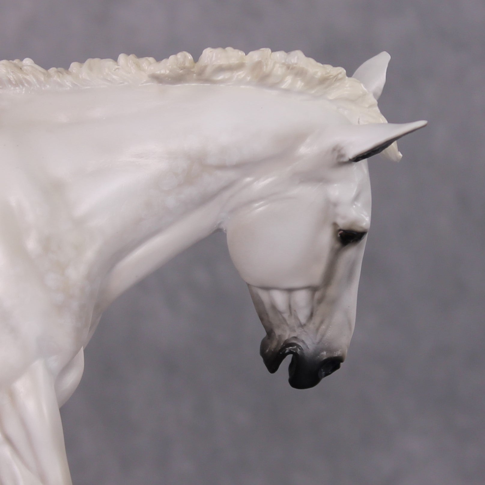 "Snow Angel" OOAK Pearly Dapple Grey EFCM Large Mule w Ball By Tiffany Purdy Best Offer