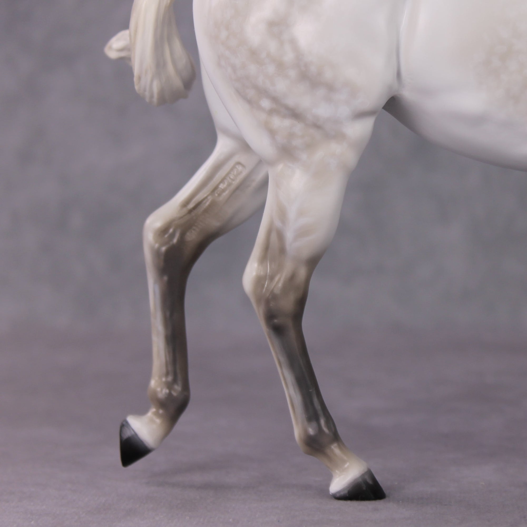 "Snow Angel" OOAK Pearly Dapple Grey EFCM Large Mule w Ball By Tiffany Purdy Best Offer