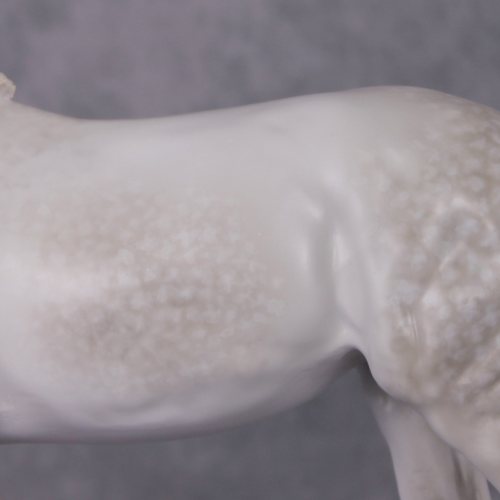 "Snow Angel" OOAK Pearly Dapple Grey EFCM Large Mule w Ball By Tiffany Purdy Best Offer