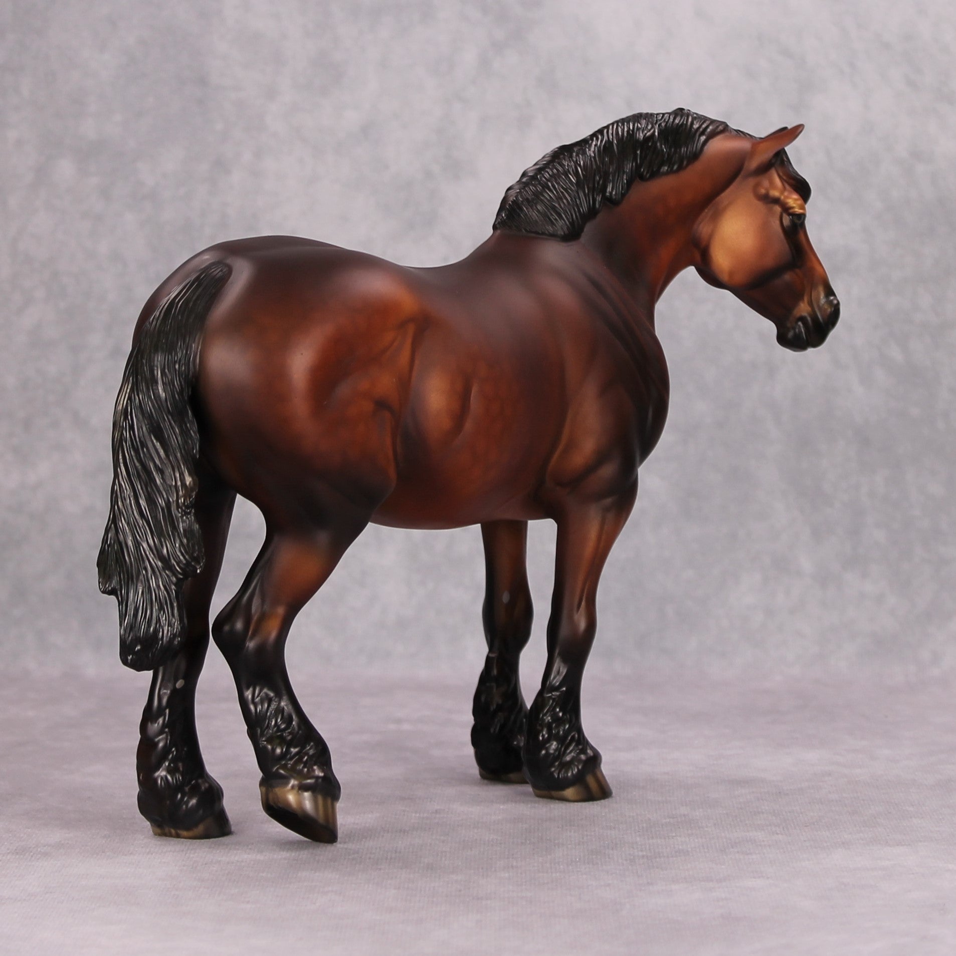 Folkmore OOAK Dappled Bay Heavy Draft Mare By Dawn Quick MM24