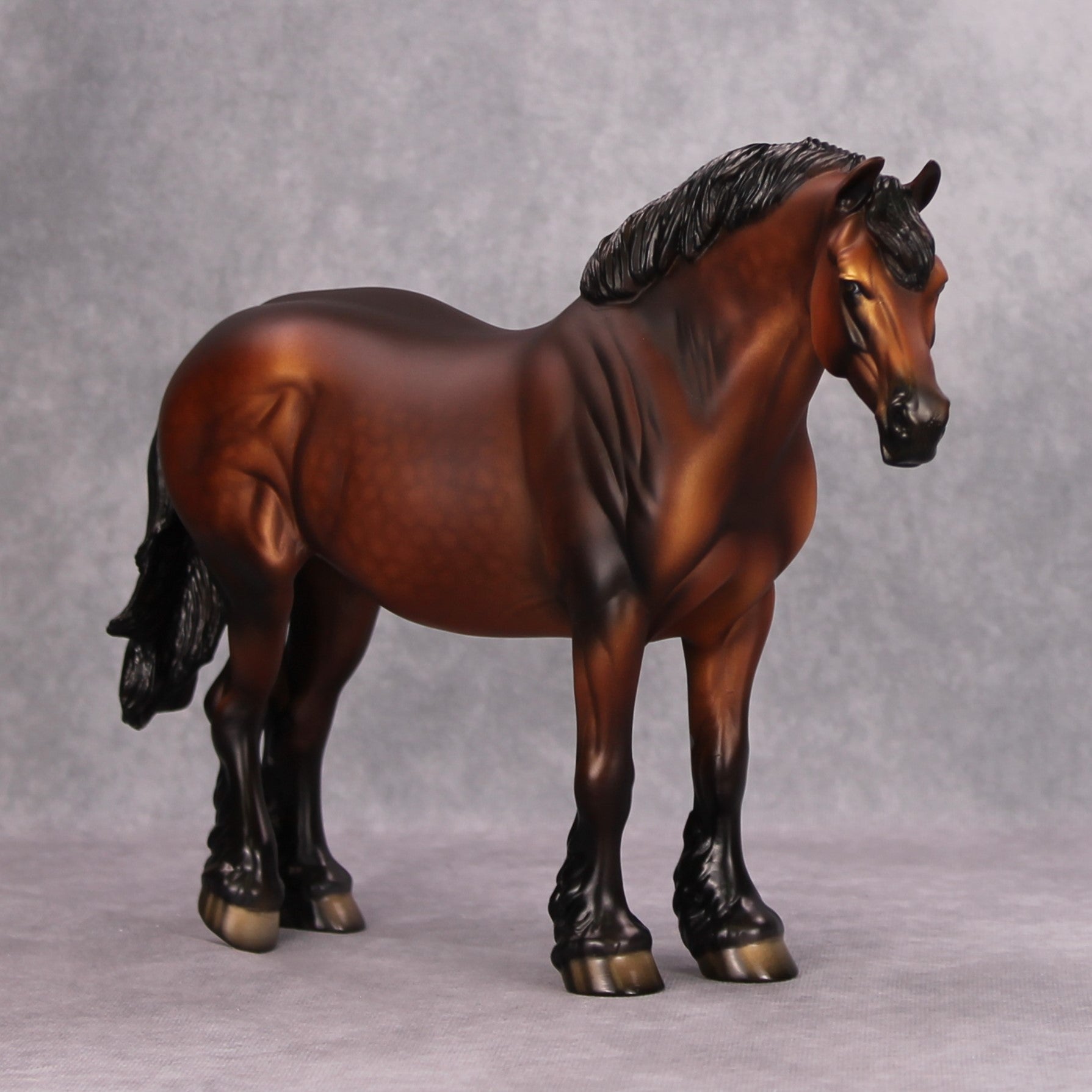 Folkmore OOAK Dappled Bay Heavy Draft Mare By Dawn Quick MM24