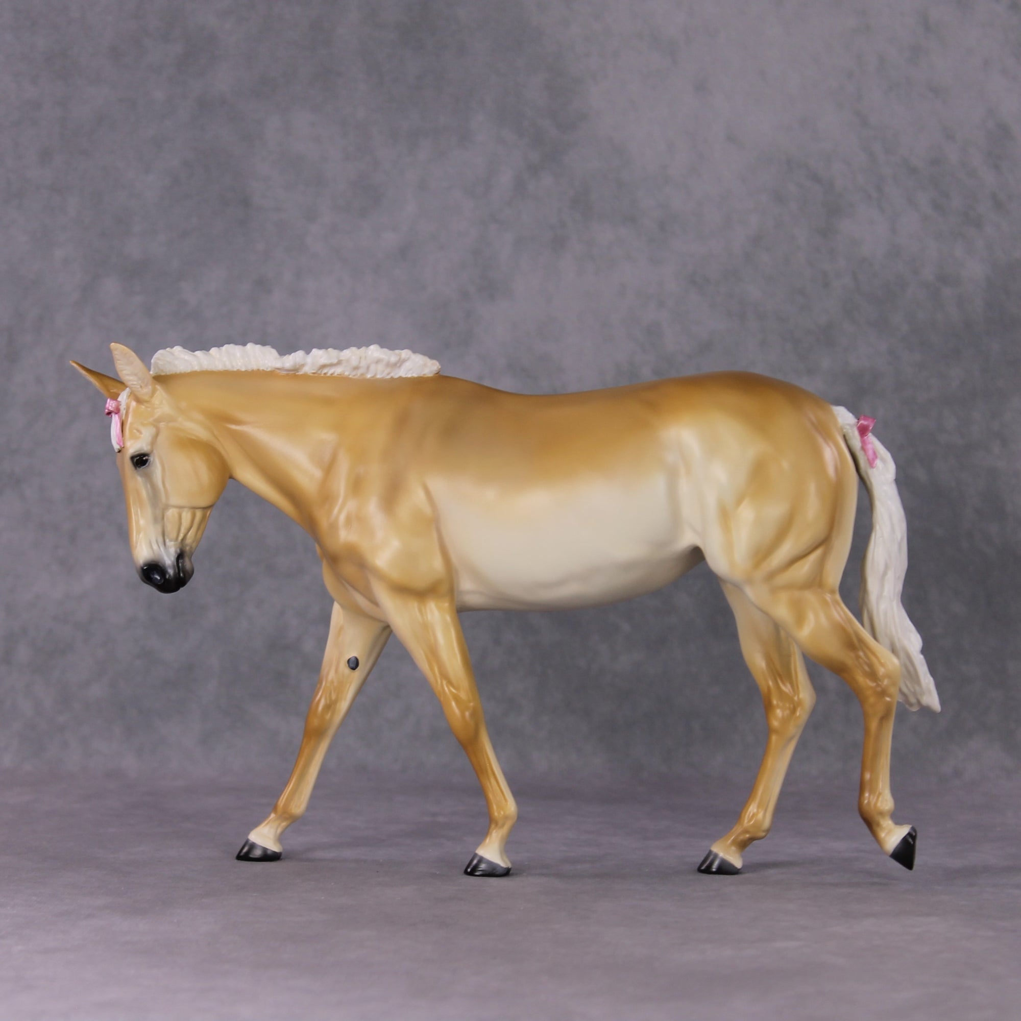 "Purdy In Bows" OOAK Custom Palomino Mule By Tiffany Purdy - GemStone Series
