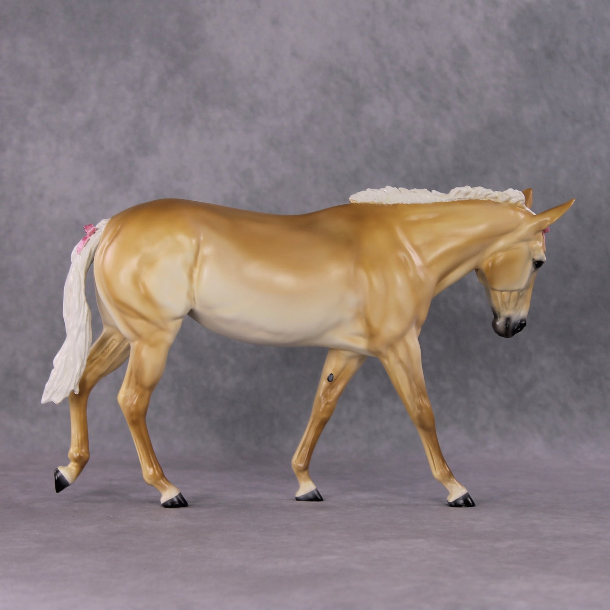 "Purdy In Bows" OOAK Custom Palomino Mule By Tiffany Purdy - GemStone Series