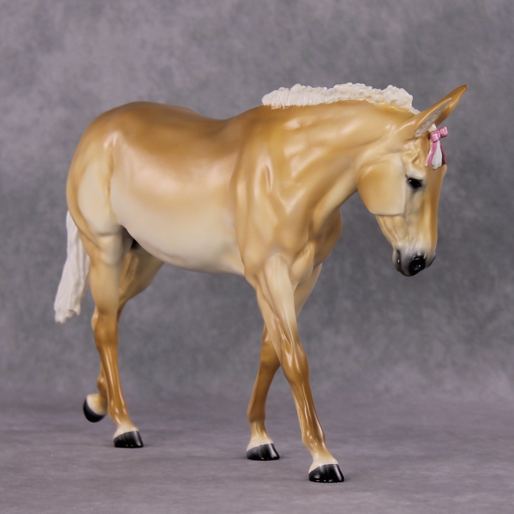 "Purdy In Bows" OOAK Custom Palomino Mule By Tiffany Purdy - GemStone Series