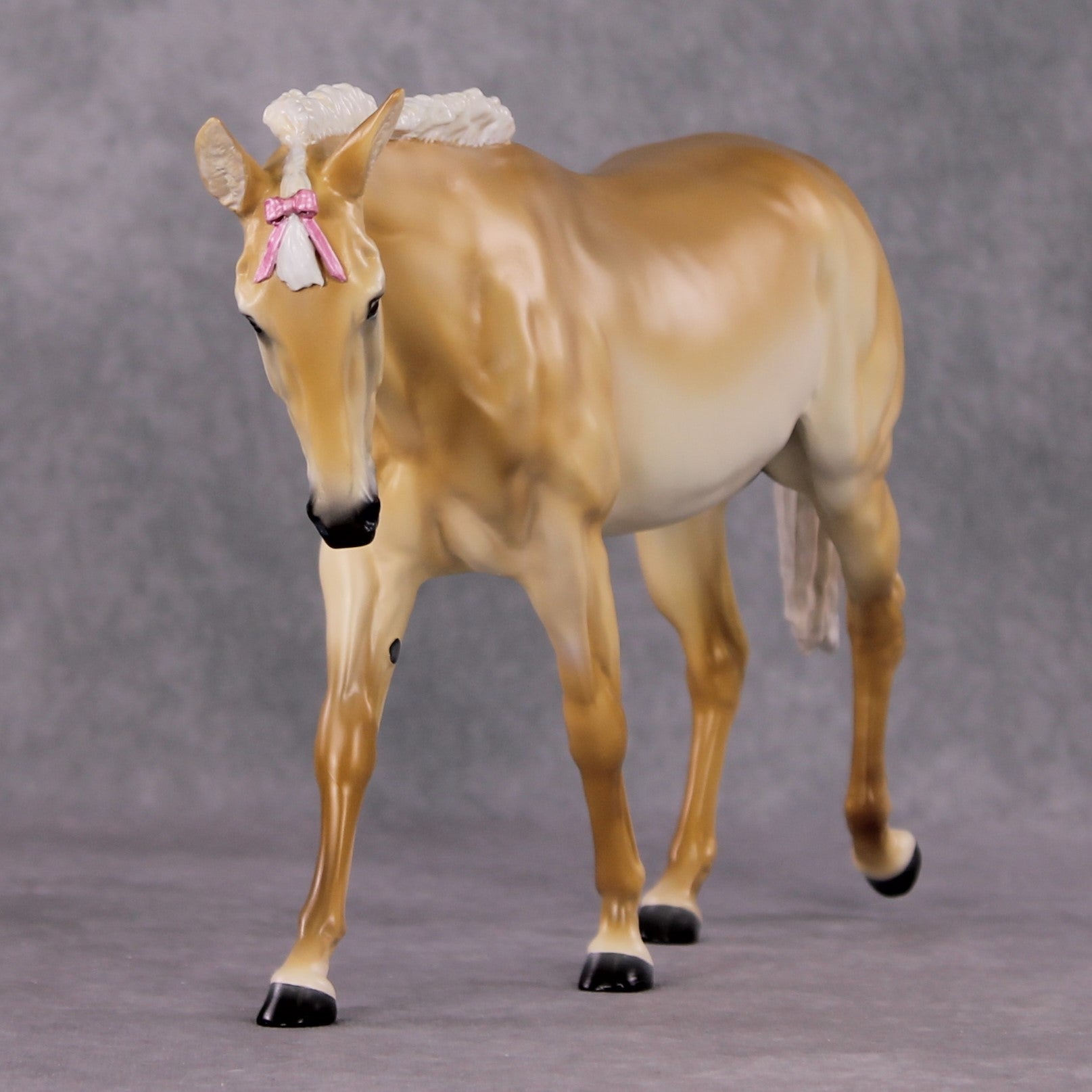 "Purdy In Bows" OOAK Custom Palomino Mule By Tiffany Purdy - GemStone Series