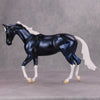Chromed Out OOAK Blue Metallic Deco Thoroughbred By Jamie Adamson MM24
