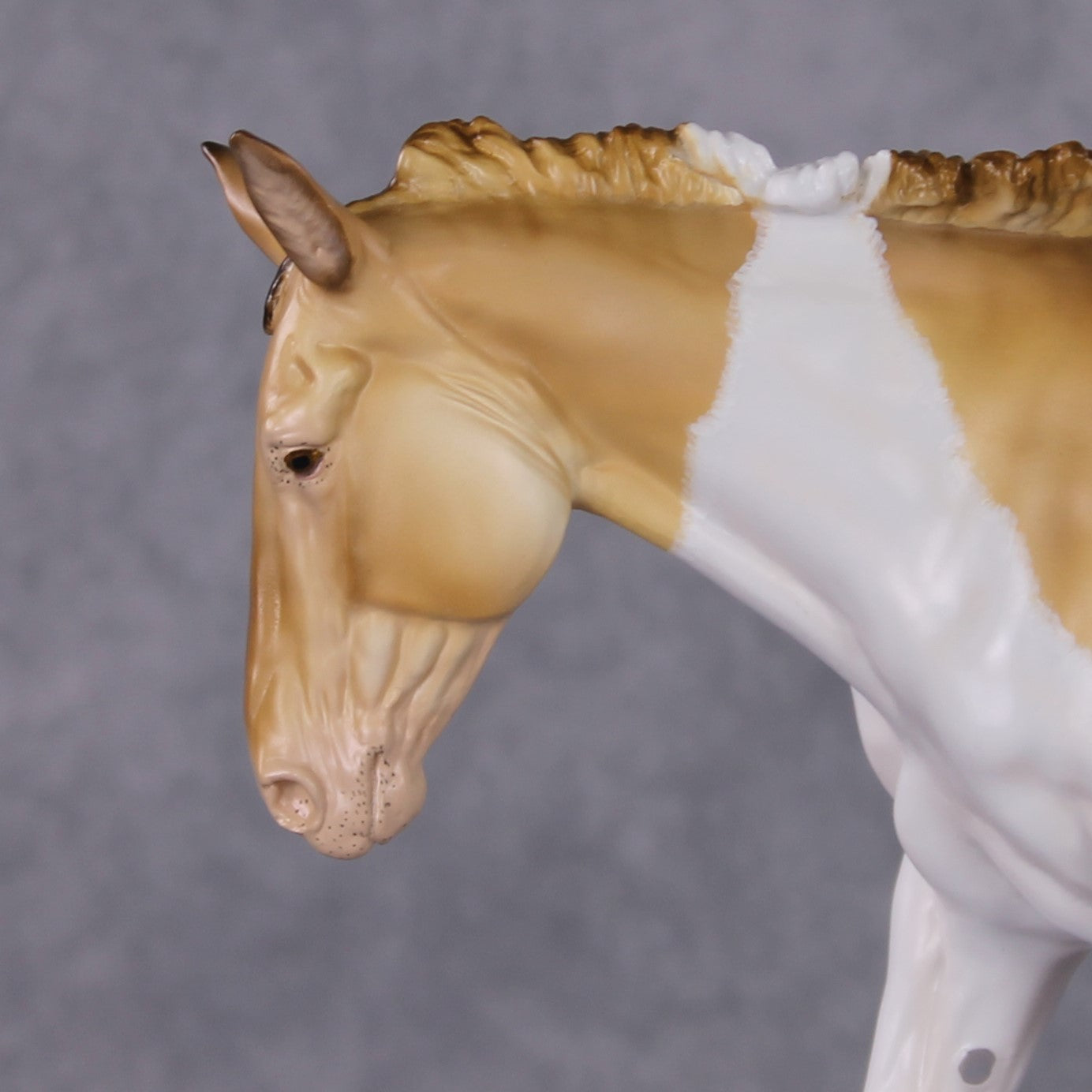 "Purdy Toasted" OOAK Custom Amber Champagne Tobiano Mule By Tiffany Purdy - GemStone Series