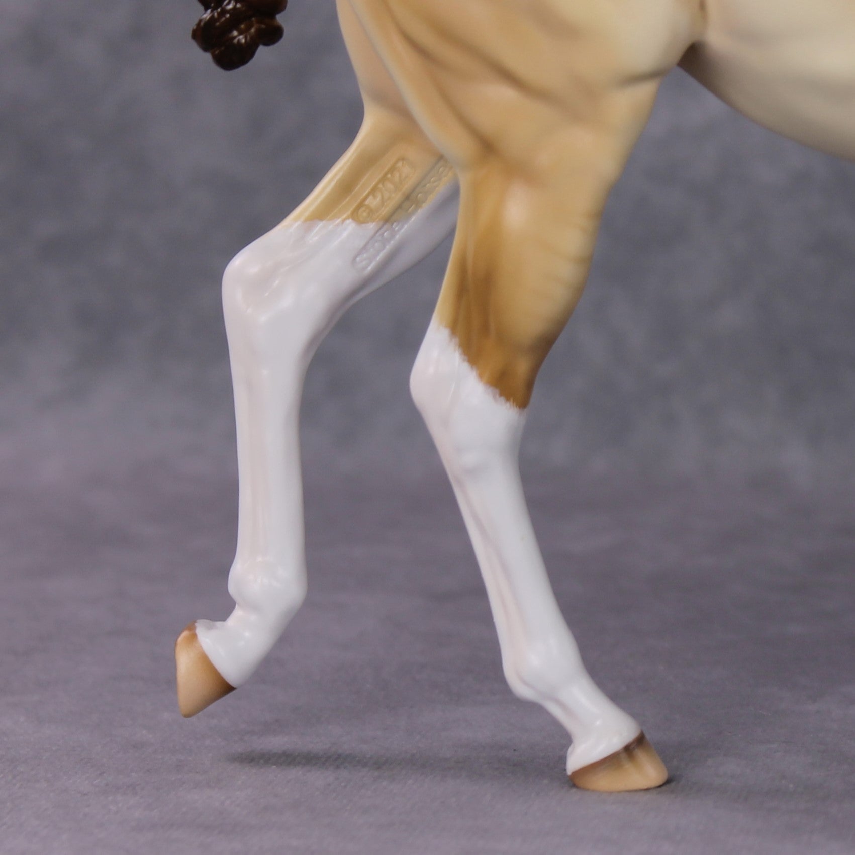 "Purdy Toasted" OOAK Custom Amber Champagne Tobiano Mule By Tiffany Purdy - GemStone Series