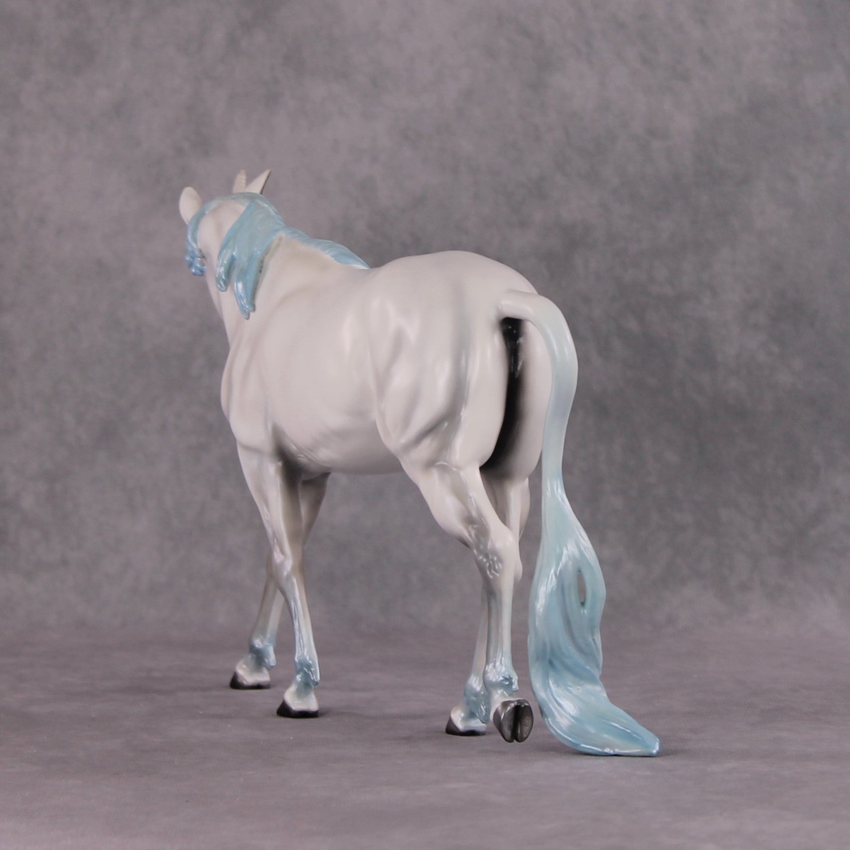 "The Last Mulicorn" OOAK Custom Blue Pearl Unicorn Mule By Tiffany Purdy - GemStone Series
