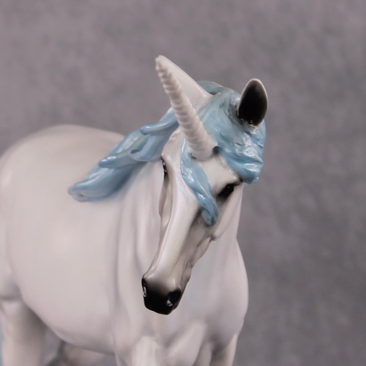 "The Last Mulicorn" OOAK Custom Blue Pearl Unicorn Mule By Tiffany Purdy - GemStone Series