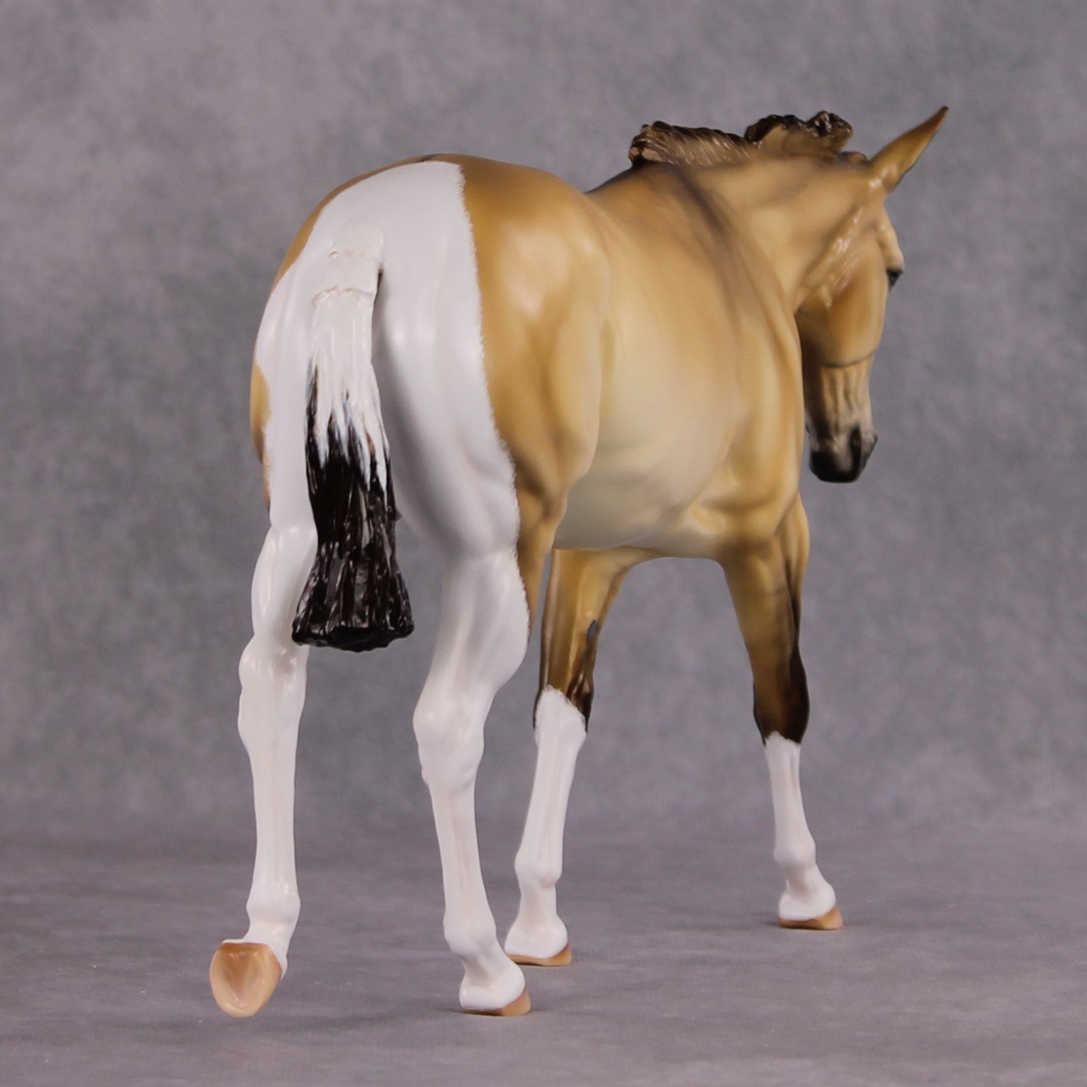"Workin Purdy Dun" OOAK Custom Golden Dun Pinto Mule By Tiffany Purdy - GemStone Series