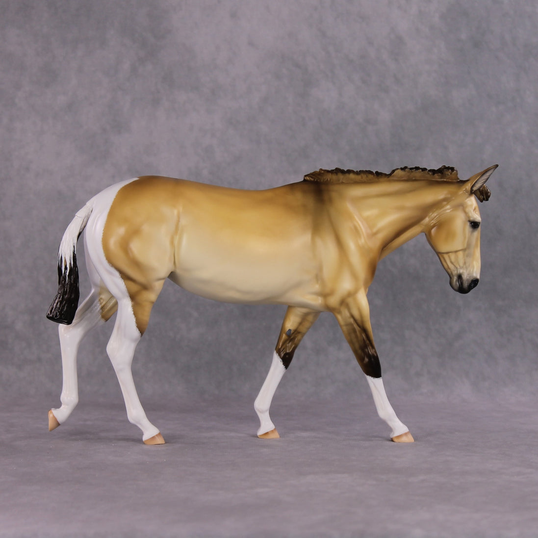 "Workin Purdy Dun" OOAK Custom Golden Dun Pinto Mule By Tiffany Purdy - GemStone Series