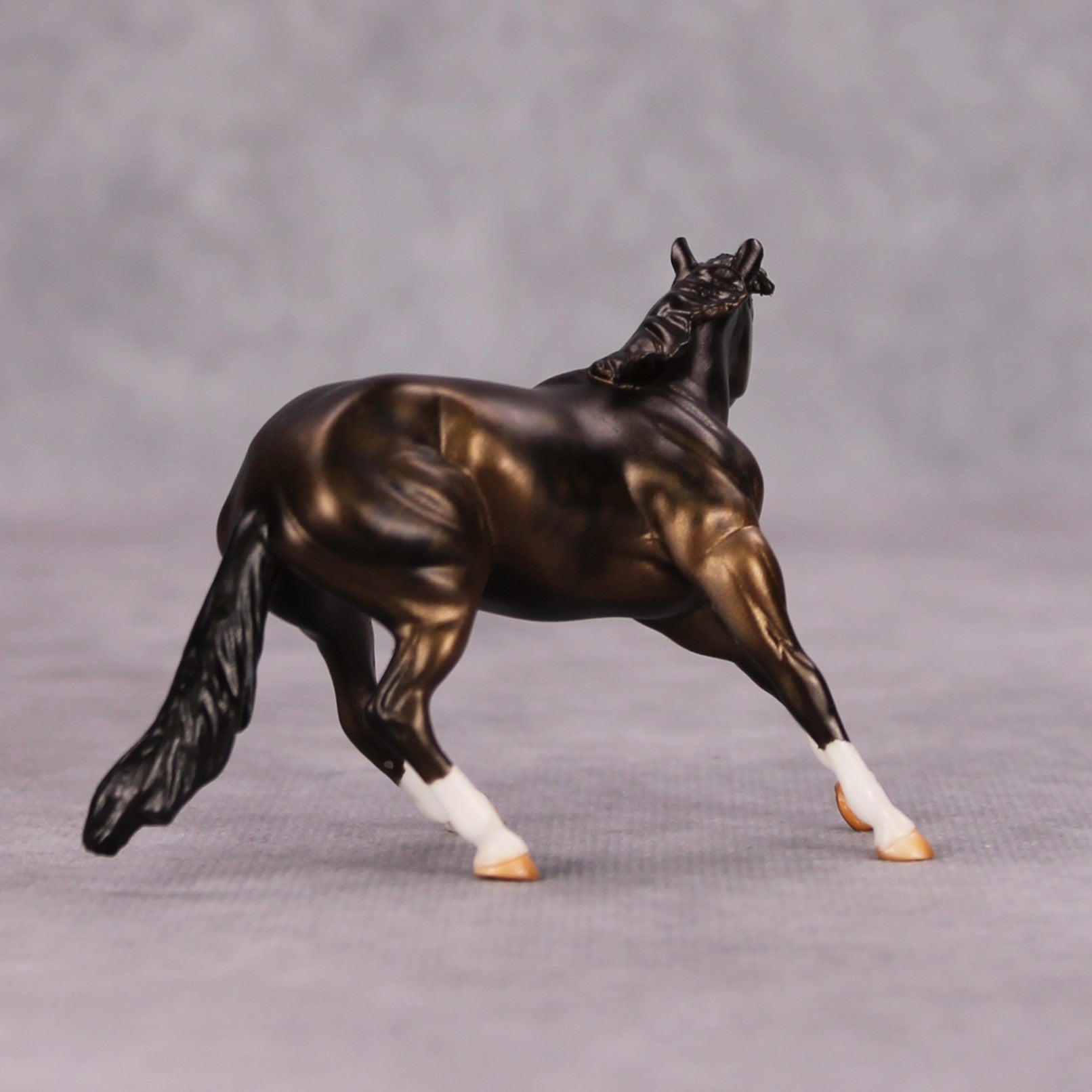 Bronzio OOAK Dappled Bay Tobiano Pebble Mule By Julie Keim MM24