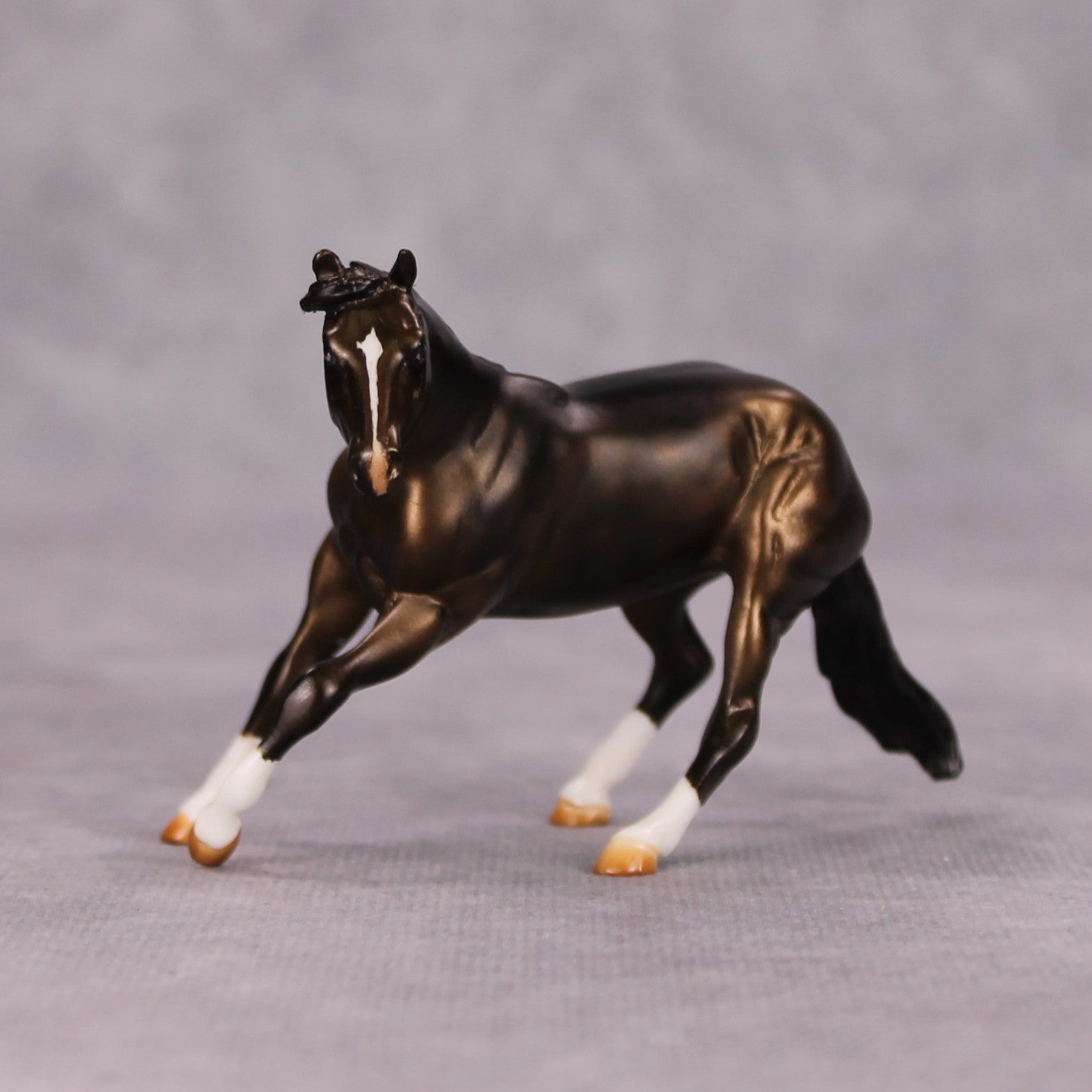 Bronzio OOAK Dappled Bay Tobiano Pebble Mule By Julie Keim MM24