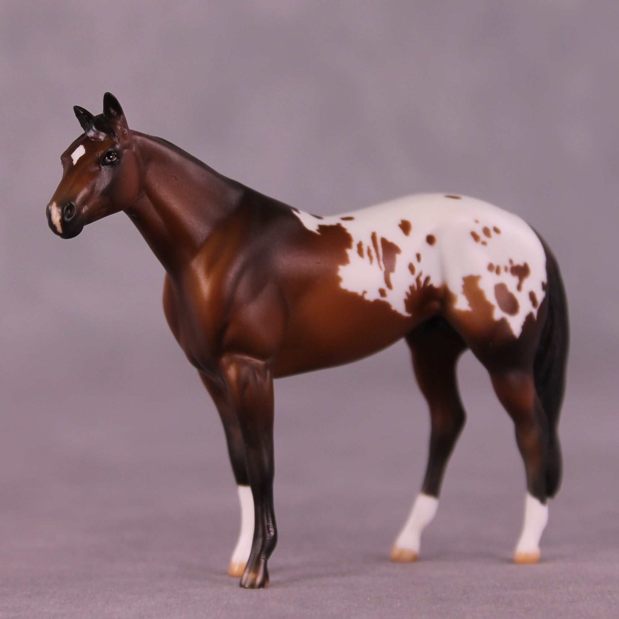 Sherman OOAK Chip Stock Horse by Julie Keim Special Chip Drop