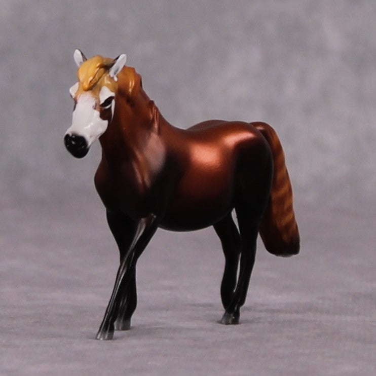 "Ailurus" LE-3 Red Panda Inspired Deco Pony Chip By Jess Hamill - 2025 The Menagerie Series MS25