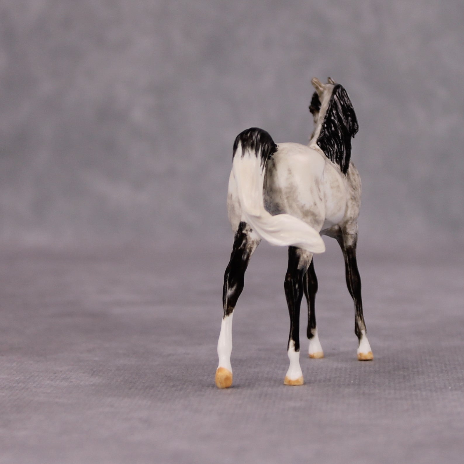 Moab OOAK Dapple Grey Custom Arabian Chip By Andrea Thomason MM24 MHP Auction Piece