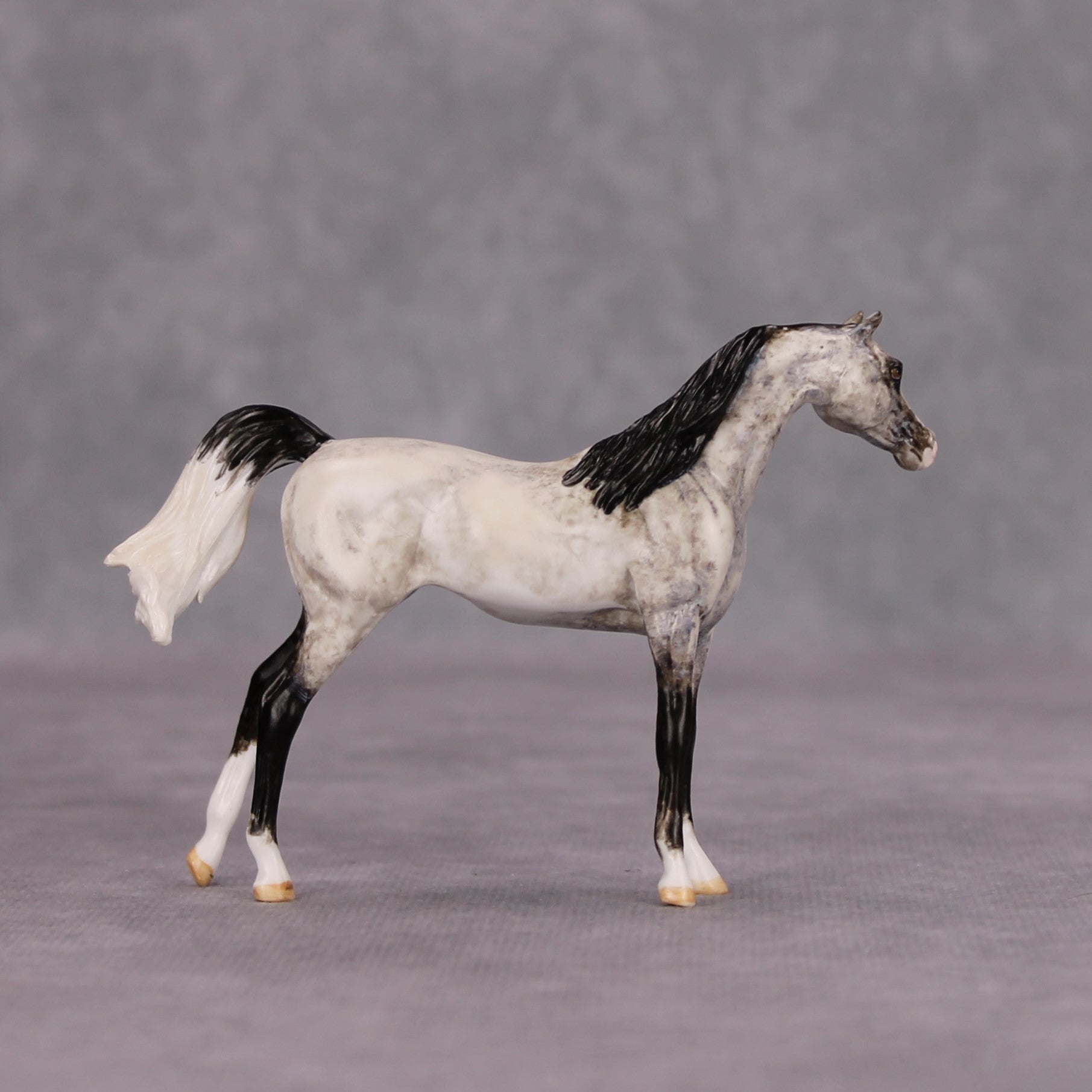 Moab OOAK Dapple Grey Custom Arabian Chip By Andrea Thomason MM24 MHP Auction Piece
