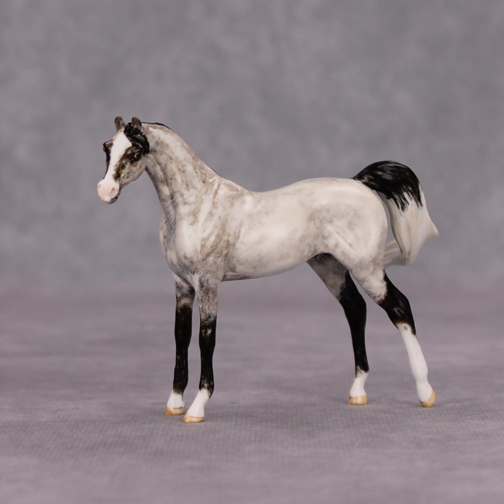 Moab OOAK Dapple Grey Custom Arabian Chip By Andrea Thomason MM24 MHP Auction Piece