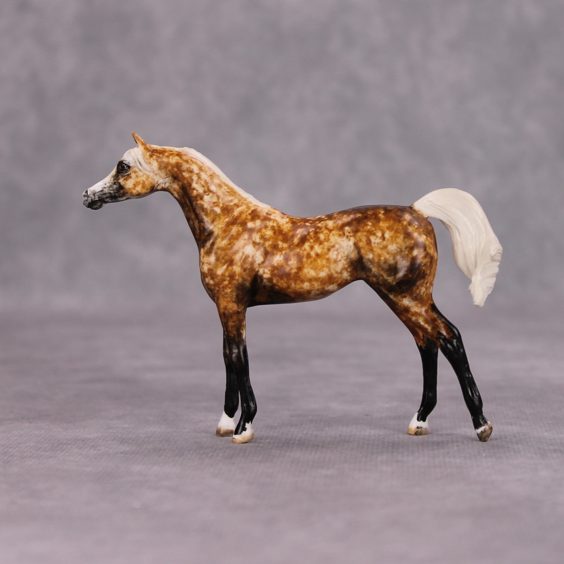 Marah OOAK Dapple Sooty Palomino Custom Arabian Mare Chip By Andrea Thomason MM24 MHP Auction Piece