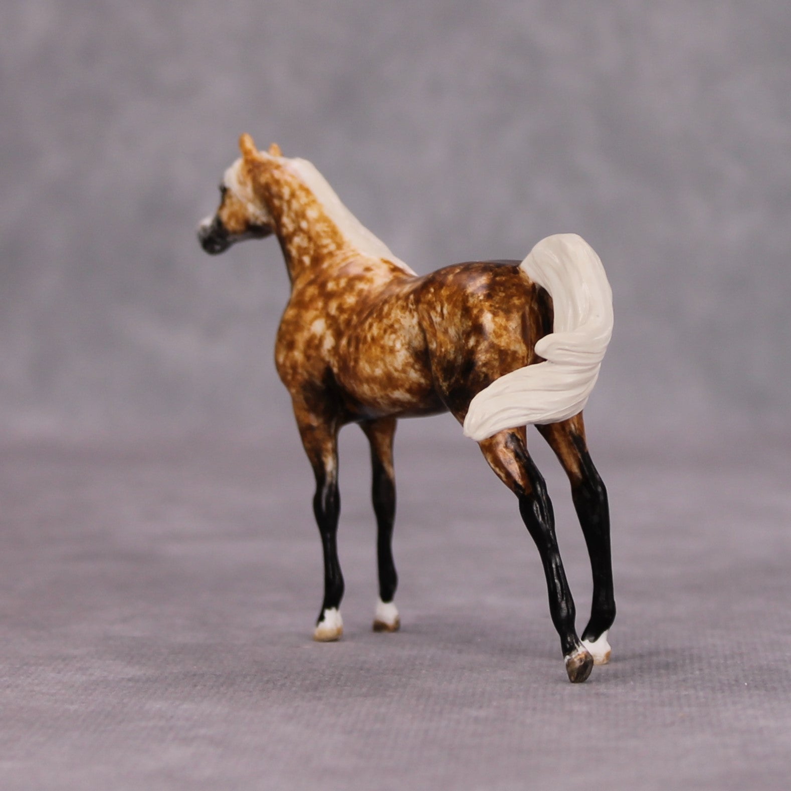 Marah OOAK Dapple Sooty Palomino Custom Arabian Mare Chip By Andrea Thomason MM24 MHP Auction Piece