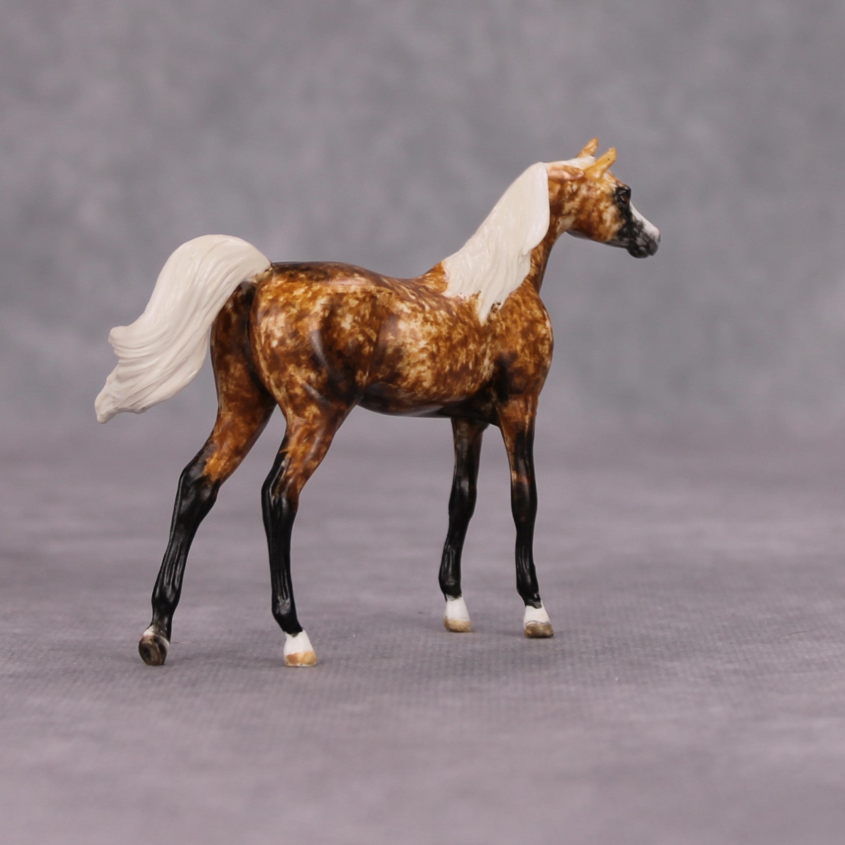 Marah OOAK Dapple Sooty Palomino Custom Arabian Mare Chip By Andrea Thomason MM24 MHP Auction Piece