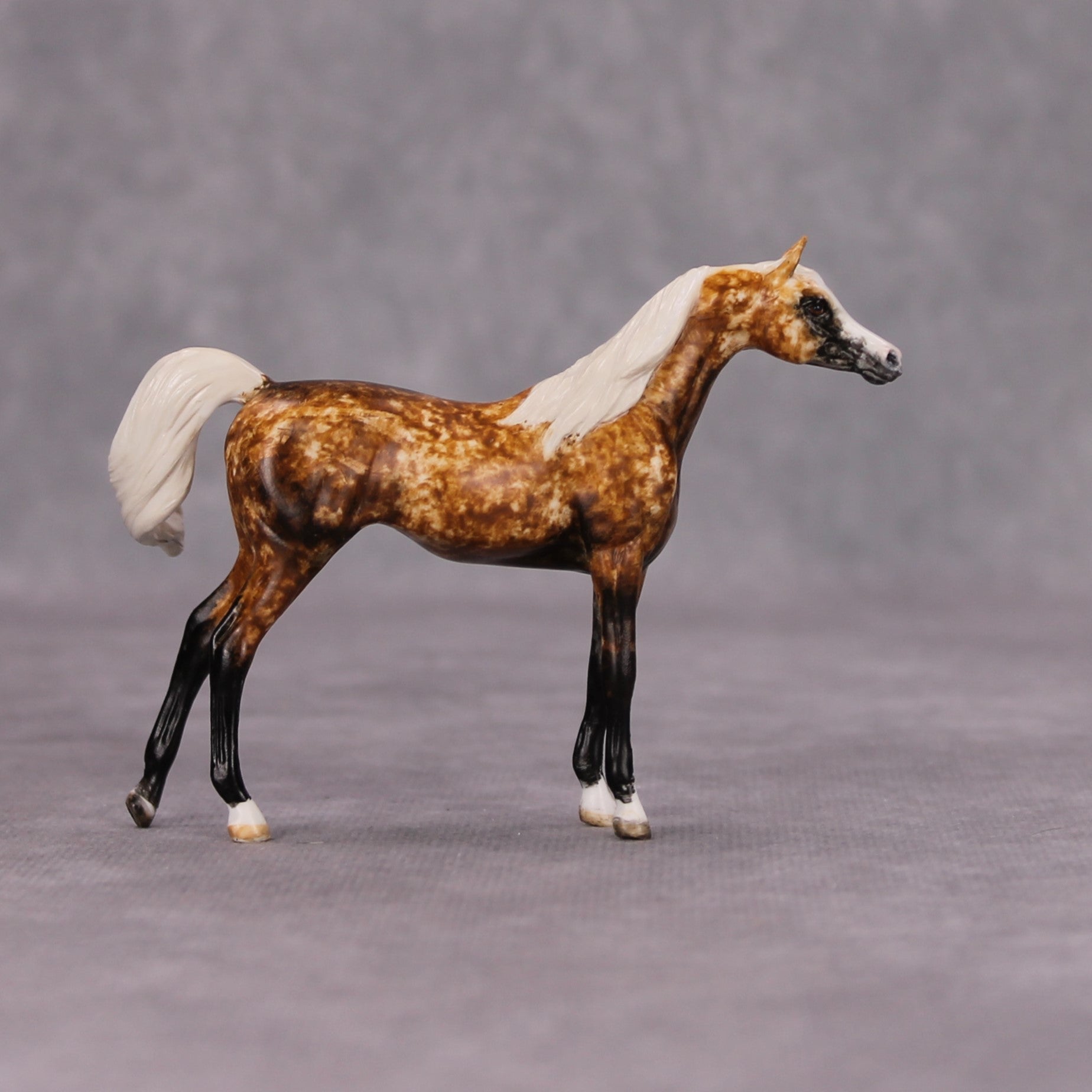 Marah OOAK Dapple Sooty Palomino Custom Arabian Mare Chip By Andrea Thomason MM24 MHP Auction Piece