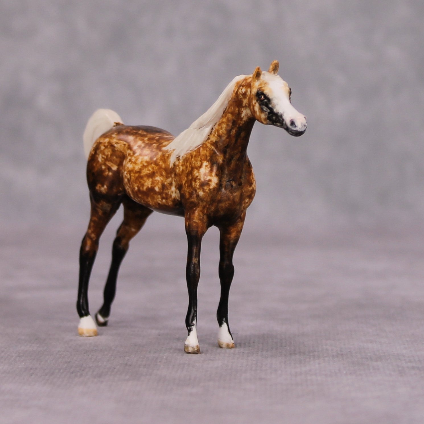 Marah OOAK Dapple Sooty Palomino Custom Arabian Mare Chip By Andrea Thomason MM24 MHP Auction Piece