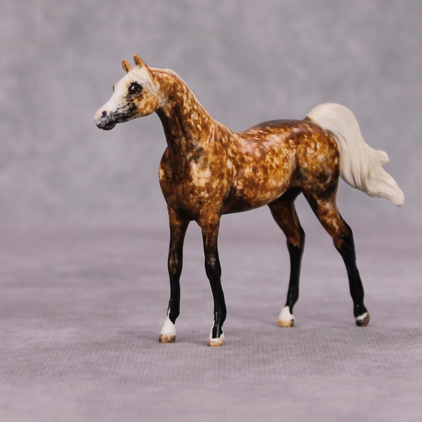 Marah OOAK Dapple Sooty Palomino Custom Arabian Mare Chip By Andrea Thomason MM24 MHP Auction Piece