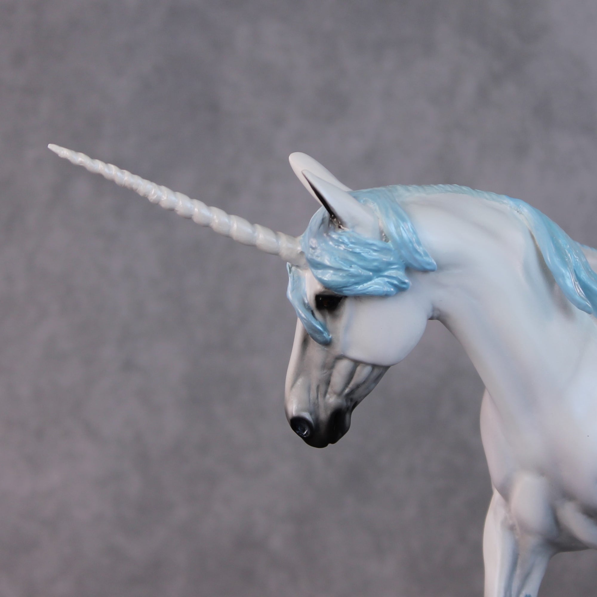 "The Last Mulicorn" OOAK Custom Blue Pearl Unicorn Mule By Tiffany Purdy - GemStone Series