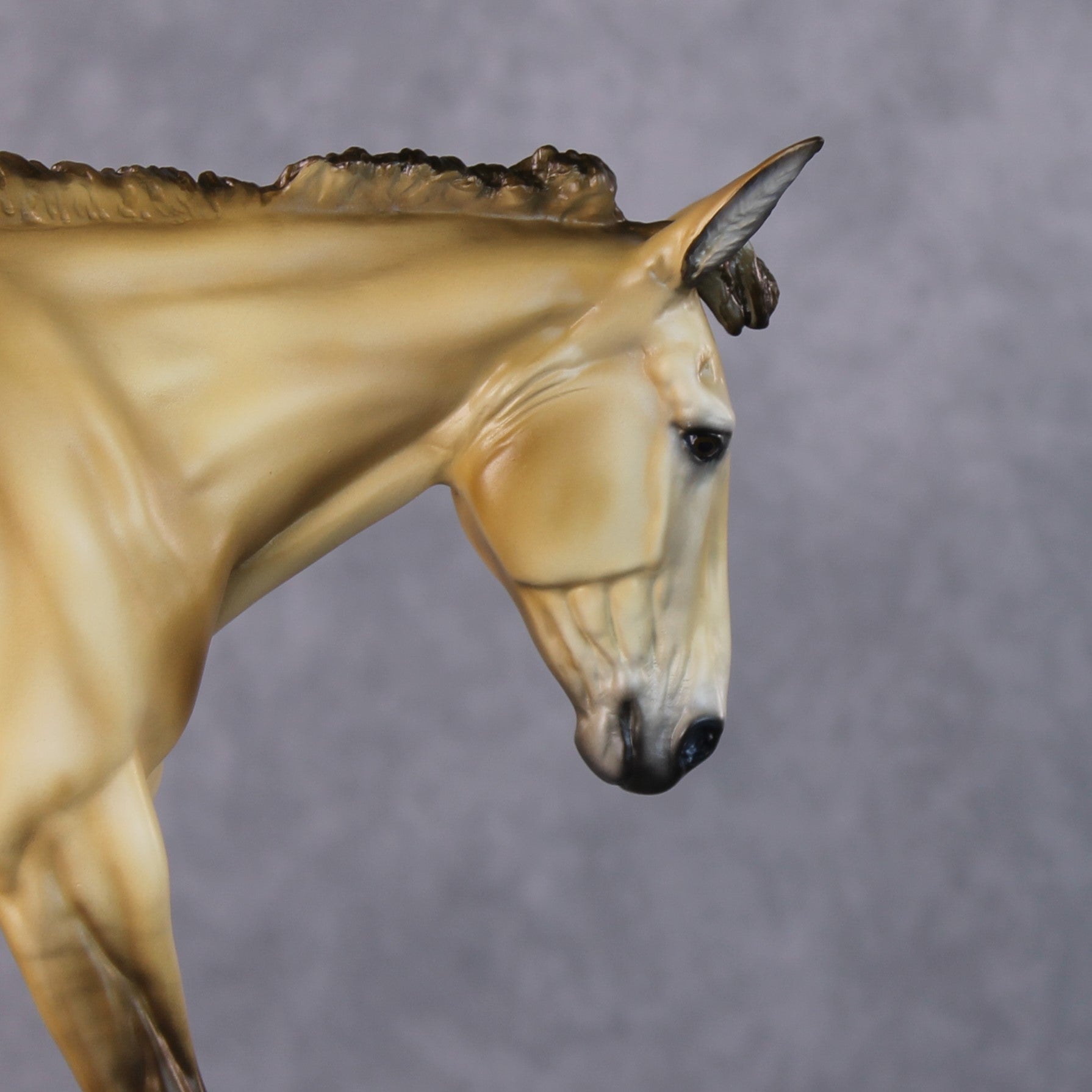 "Workin Purdy Dun" OOAK Custom Golden Dun Pinto Mule By Tiffany Purdy - GemStone Series