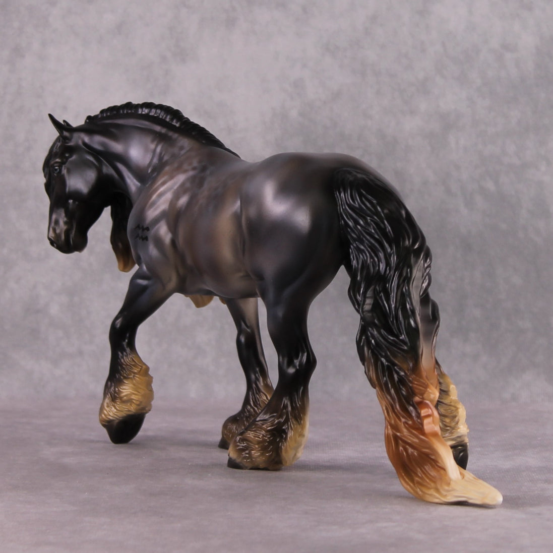 "Bunda" LE-10 Reverse Dappled Silver Blue Roan Irish Cob By Ashley Palmer Zodiac Series: Aquarius ZS25