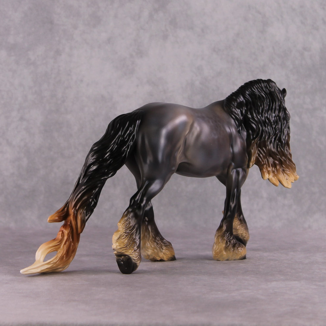 "Bunda" LE-10 Reverse Dappled Silver Blue Roan Irish Cob By Ashley Palmer Zodiac Series: Aquarius ZS25